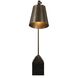 Hutchinson 24 inch 60 watt Golden Bronze and Black Marble Desk Lamp Portable Light