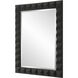 Studded 43.25 X 31.75 inch Matte Black Mirror