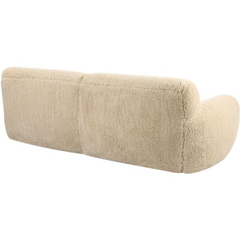 Abide Caramel Toned Faux Sheepskin Sofa