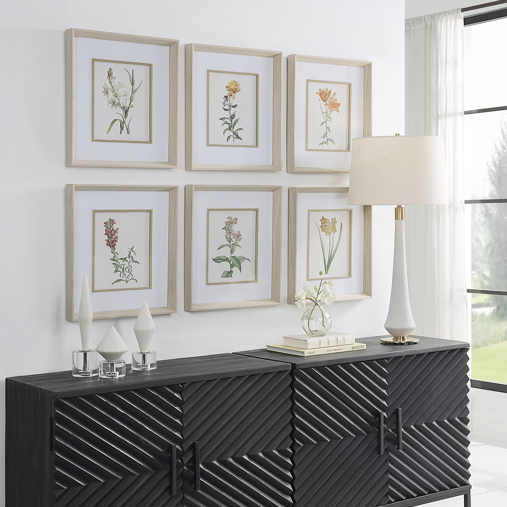 Classic Botanicals 19.38 X 17.38 inch Framed Prints, Set of 6