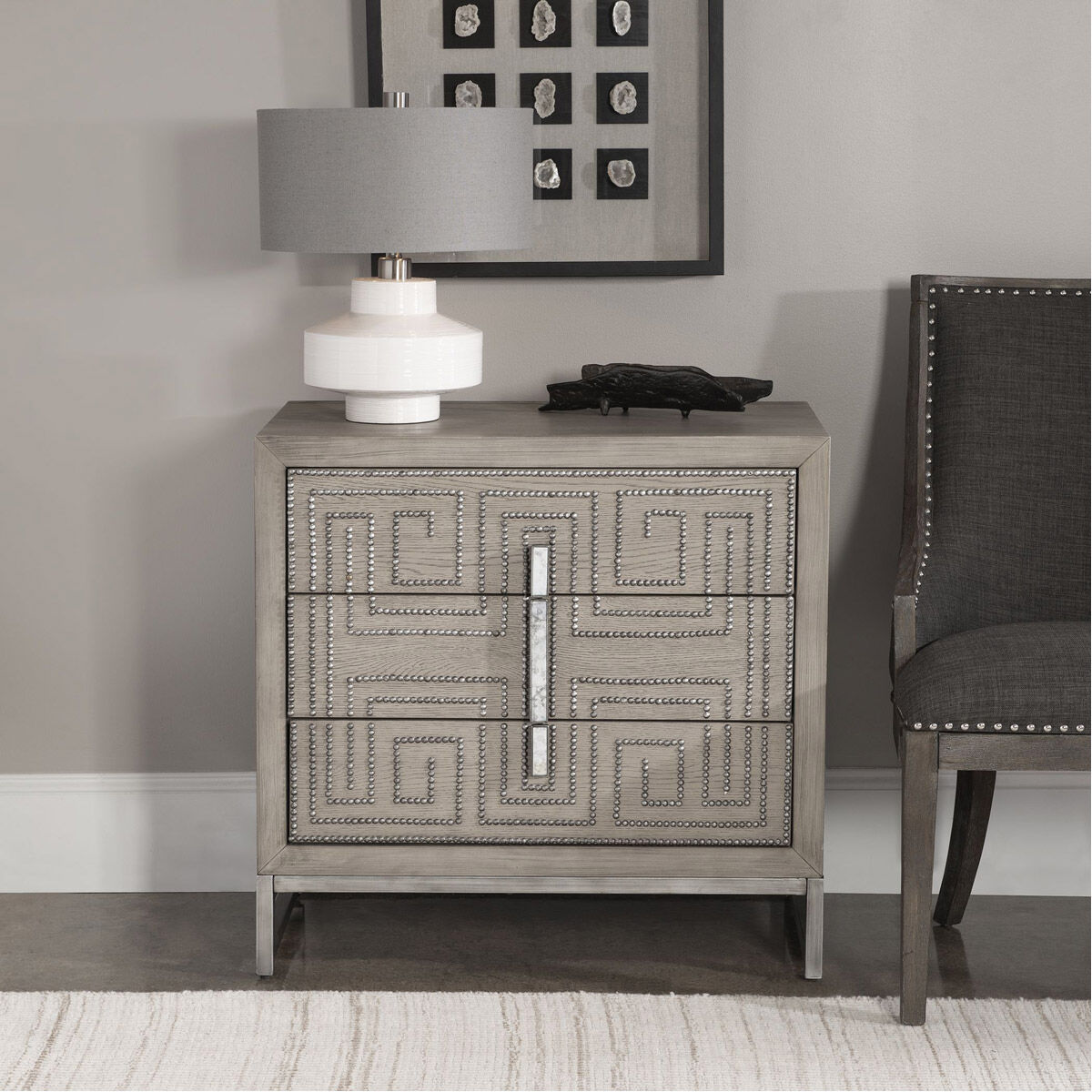 Devya Gray Oak Accent Chest 
