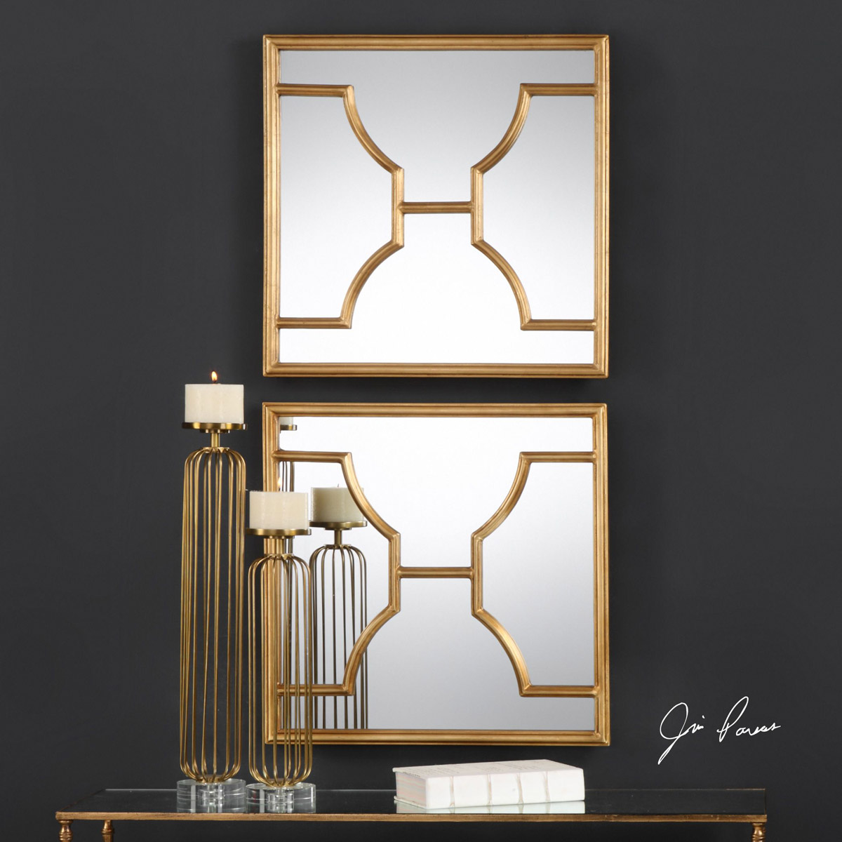 Misa 24 X 24 inch Forged Iron Wall Mirrors