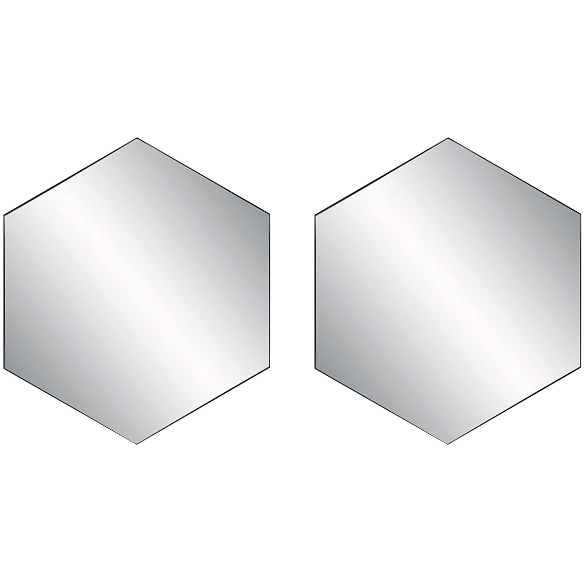 Amaya 23 X 20 inch Matte Black Wall Mirrors, Set of 2