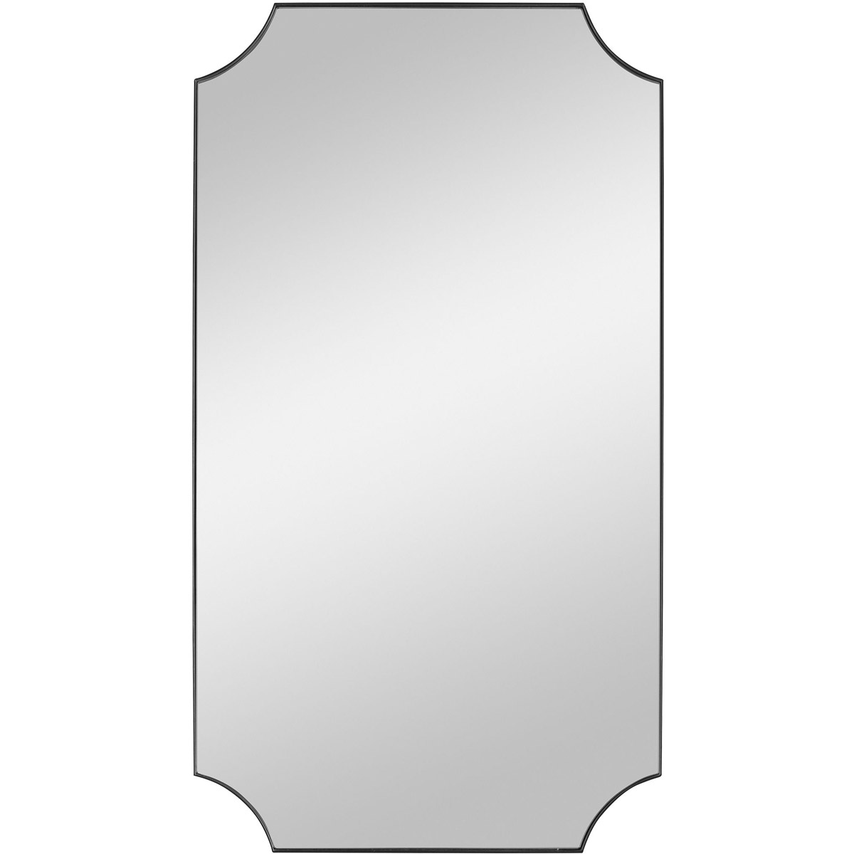 Lennox 40 X 22 inch Black Wall Mirror