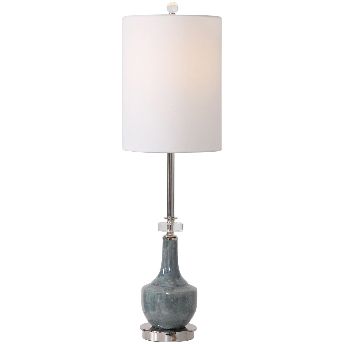 Piers 33 inch 150 watt Mottled Blue Buffet Lamp Portable Light