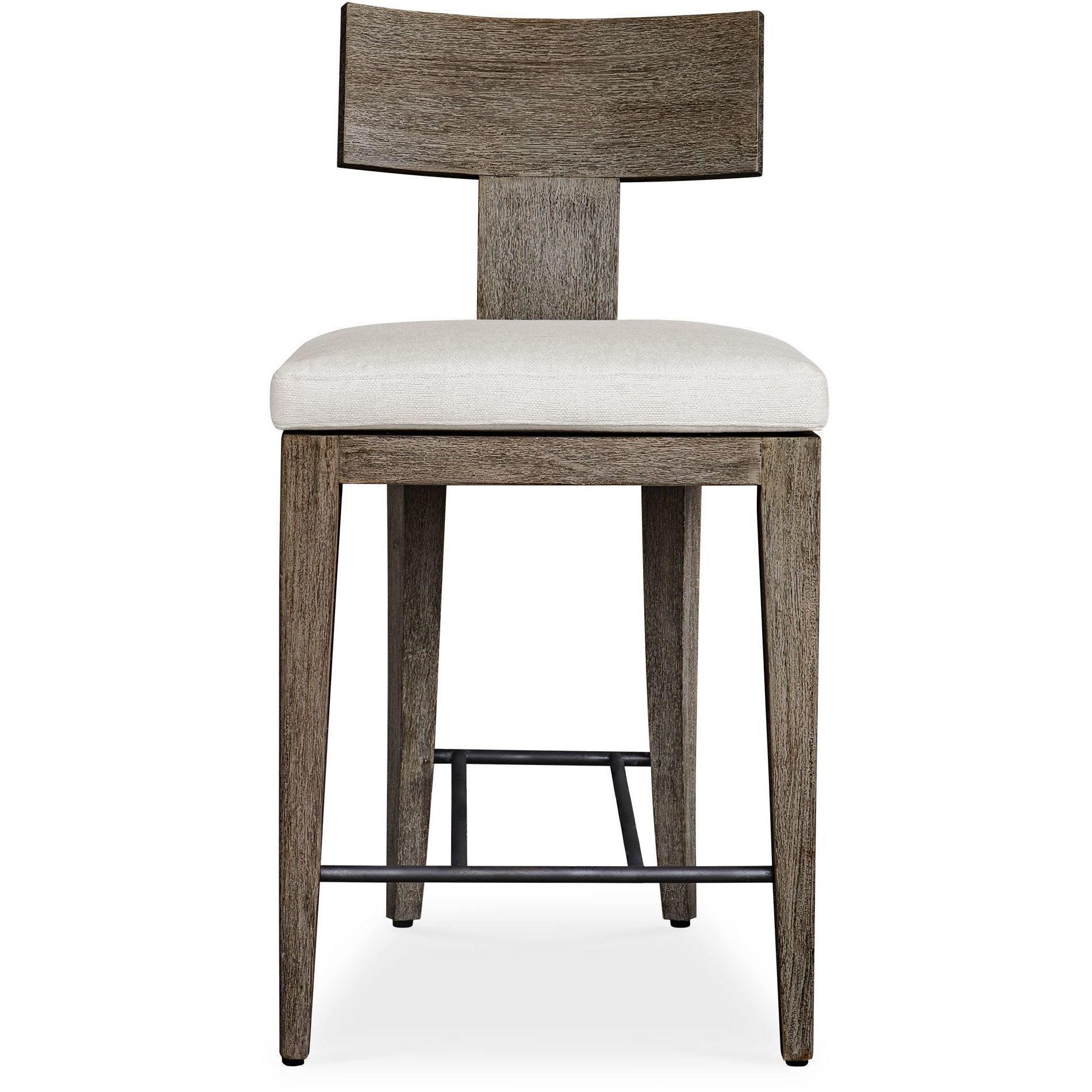 Cellini 39.5 inch Weathered Gray and Oyster White Outdoor Counter Stool