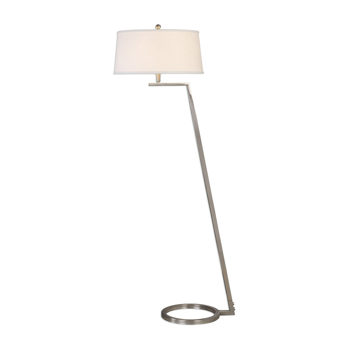 Ordino 63 inch 150 watt Brushed Nickel Floor Lamp Portable Light