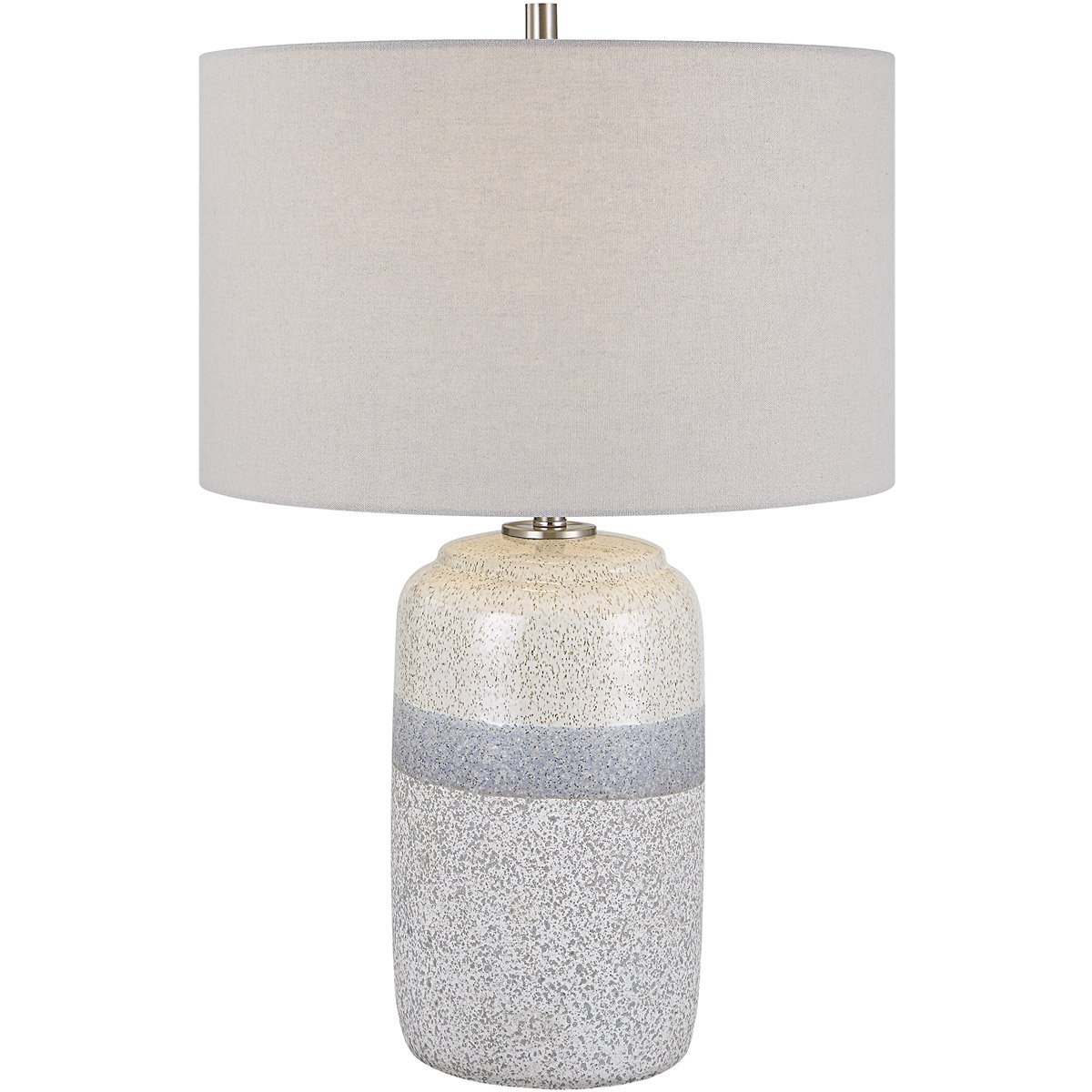 Pinpoint 25 inch 150.00 watt Mottled White and Gray/Cool Gray/Ivory Cream Table Lamp Portable Light