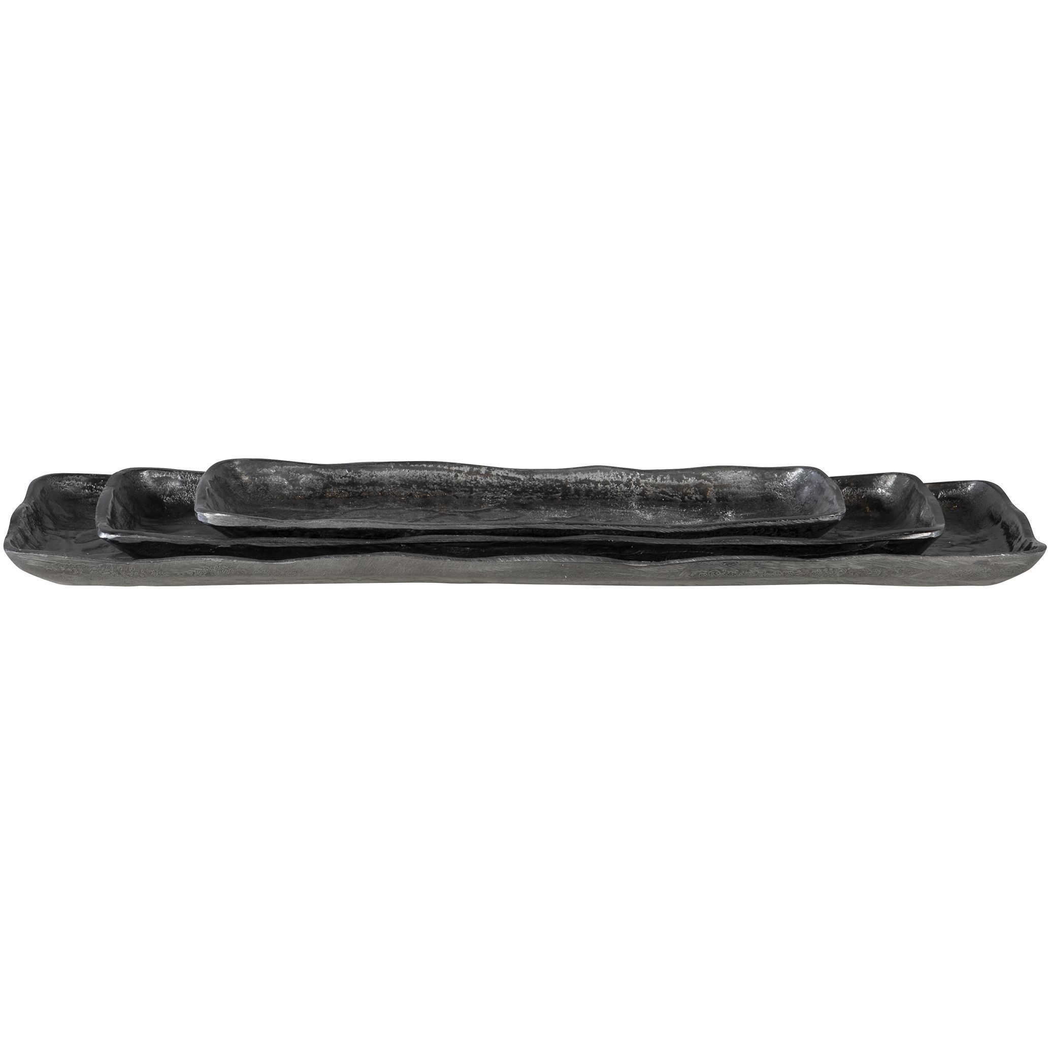 Artisan Antique Nickel Trays, Set of 3