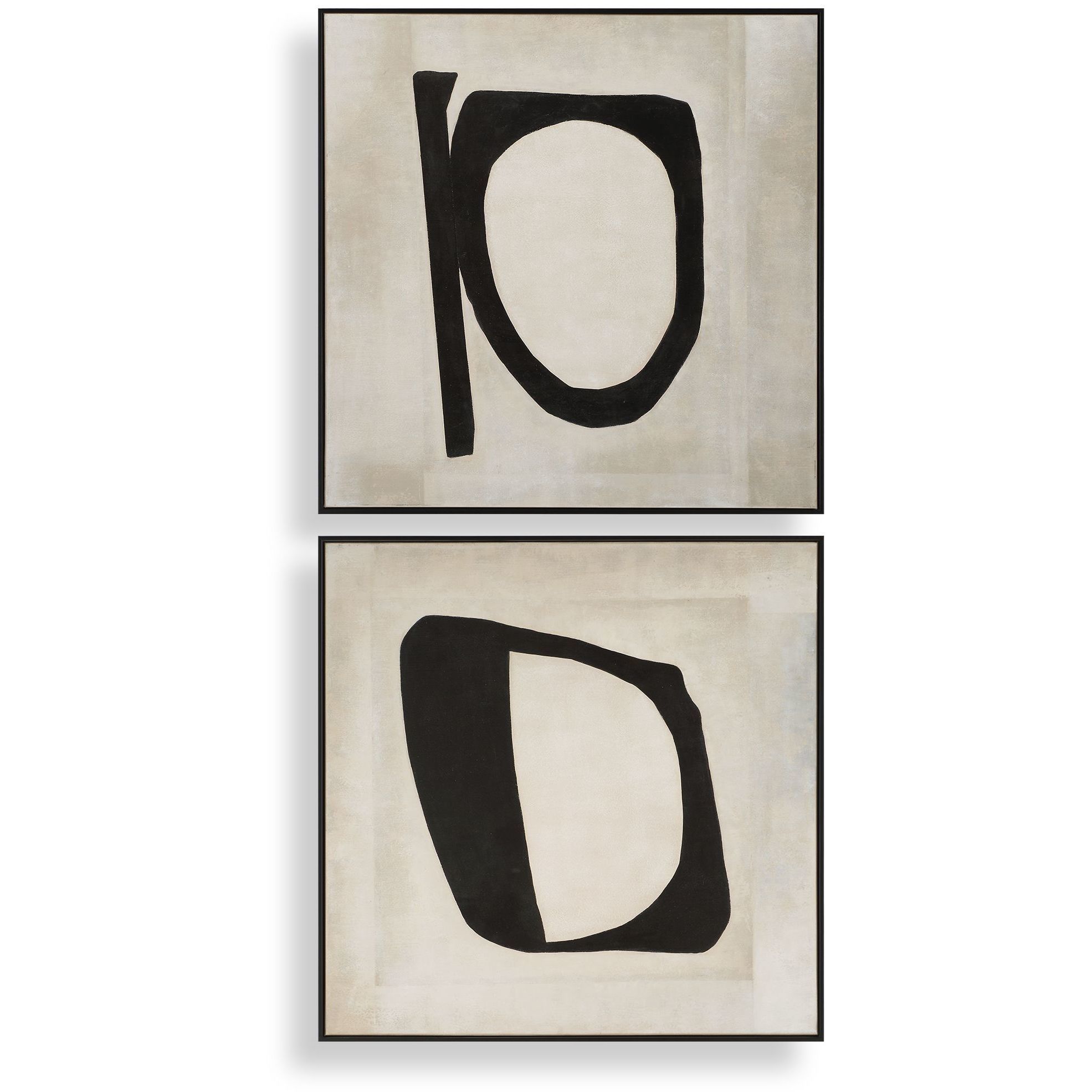 Characters 41 X 41 inch Abstract Art, Set of 2