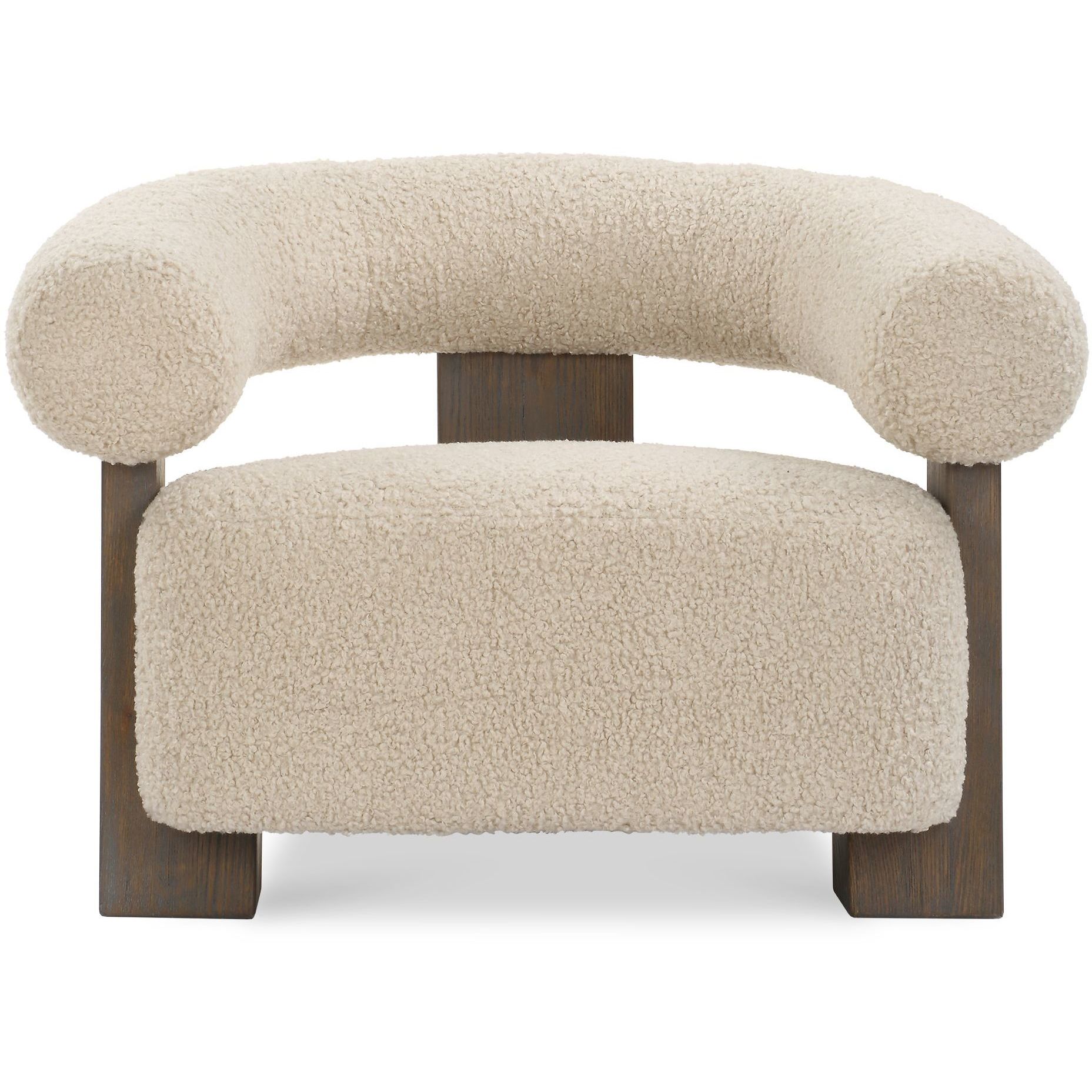 Lennox Dark Walnut and Linen Accent Chair