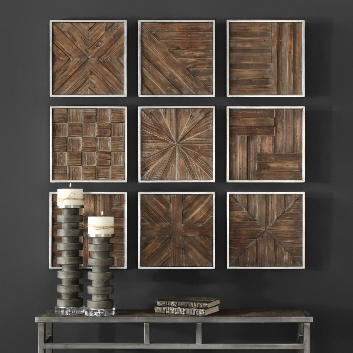 Bryndle Rustic Distressed Fir Wood Wooden Wall Art