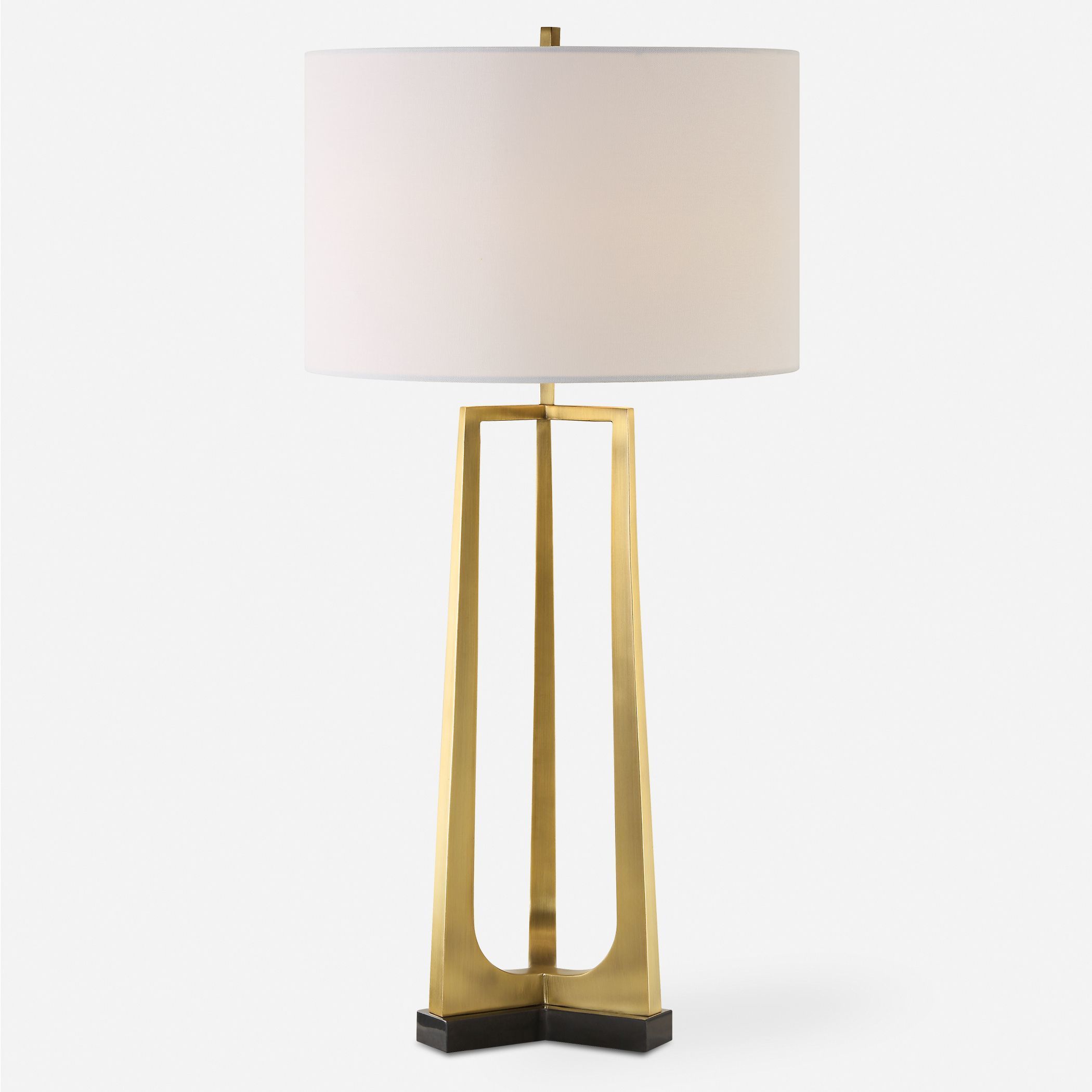 Crossroads 32.5 inch 150.00 watt Antique Brass and Black Marble Table Lamp Portable Light