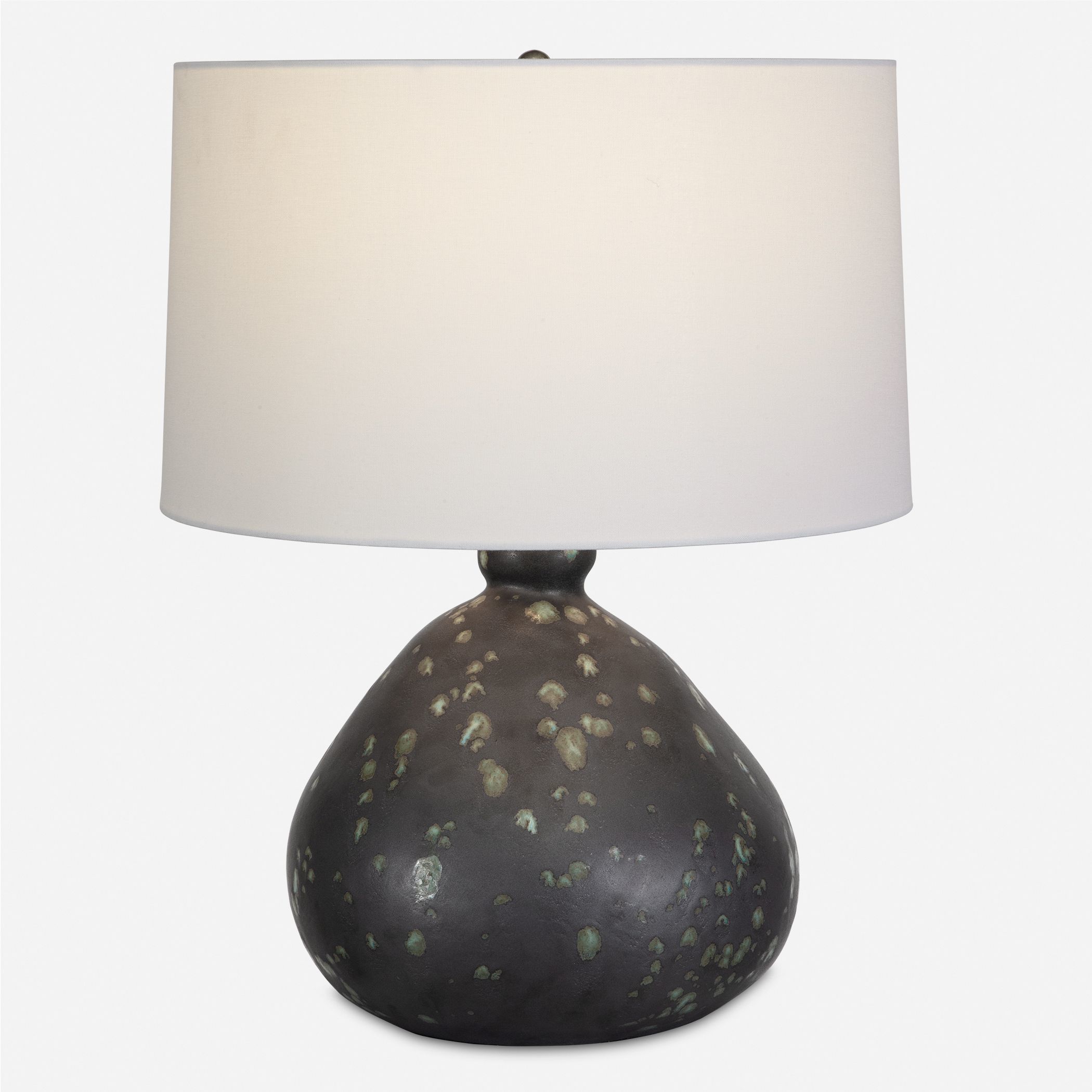Killarney 23.25 inch 150.00 watt Emerald Green Glazes with Subtle Cream Undertones Table Lamp Portable Light