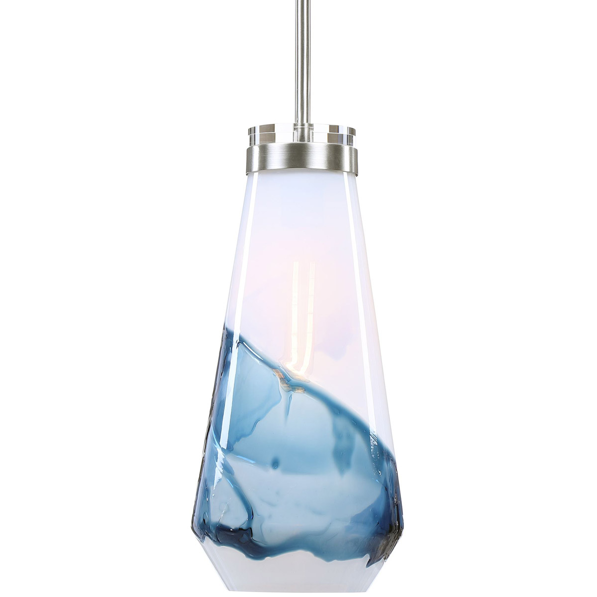 Windswept 1 Light 8.25 inch Brushed Nickel Mini Pendant Ceiling Light