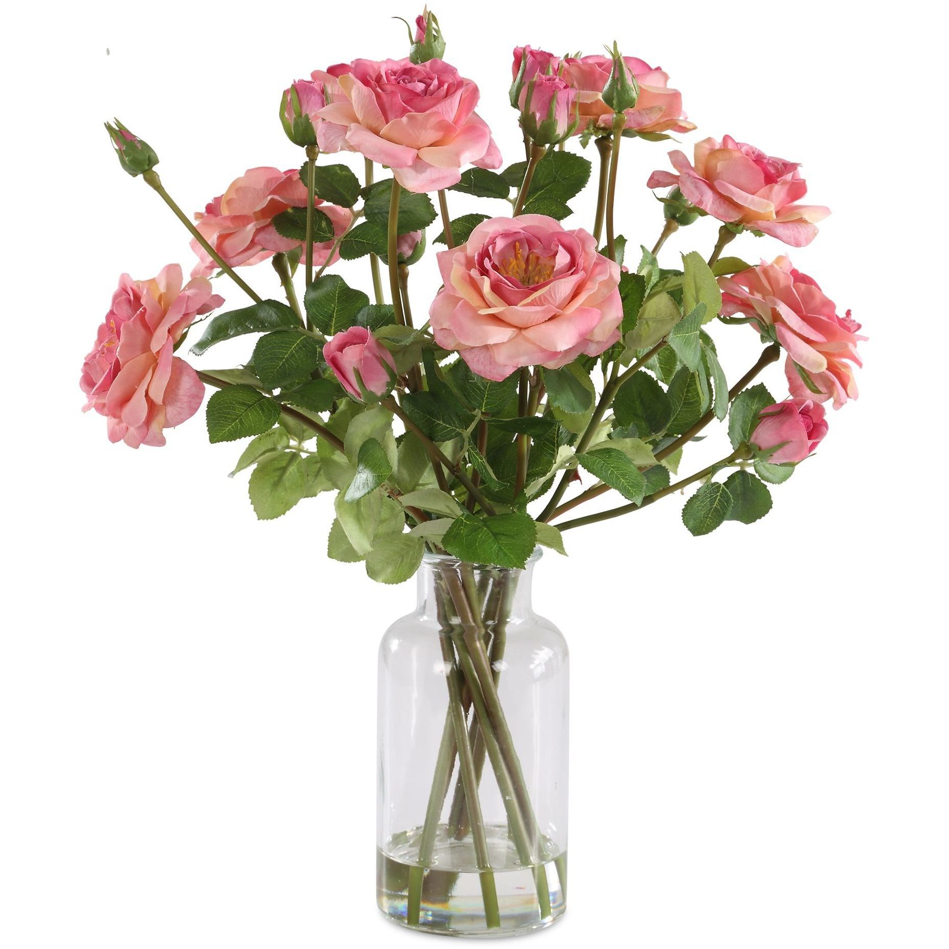 Adoration Rose Pink and Green Bouquet