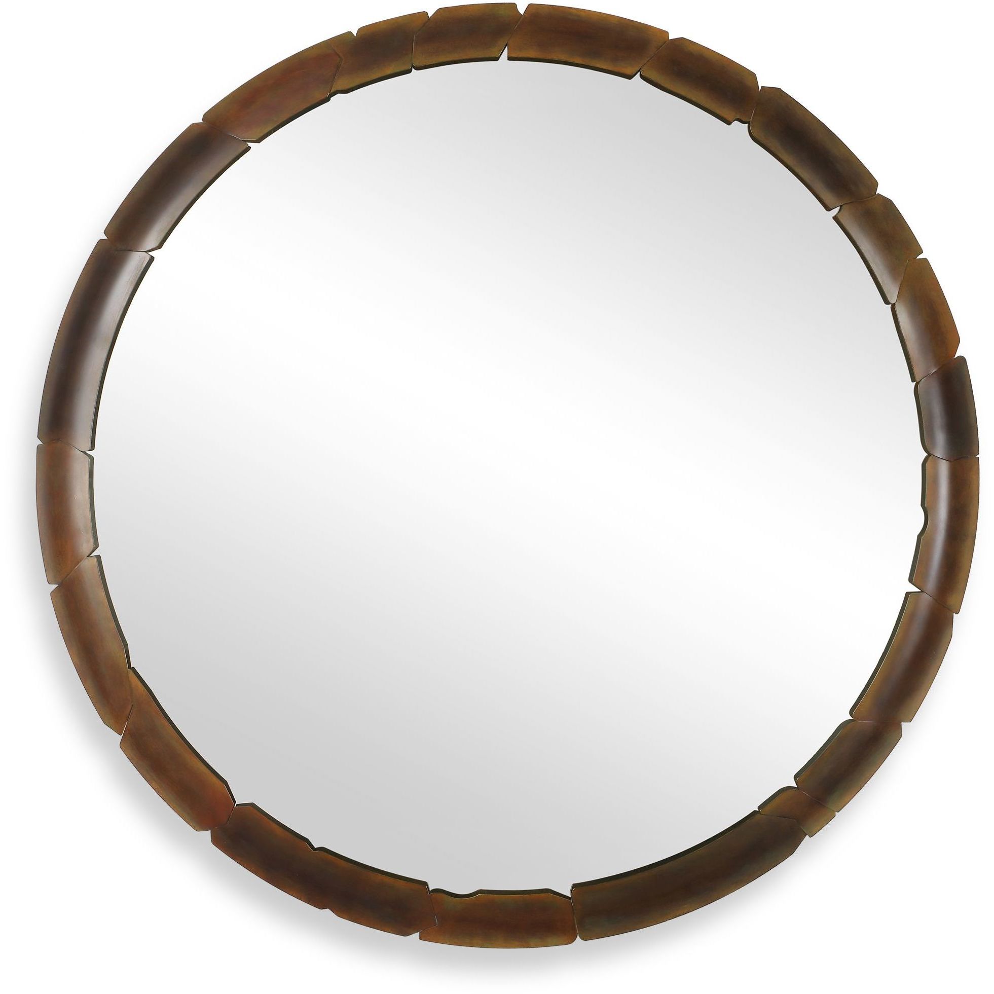 Auger 44.75 X 44.75 inch Aged Rust Bronze Mirror