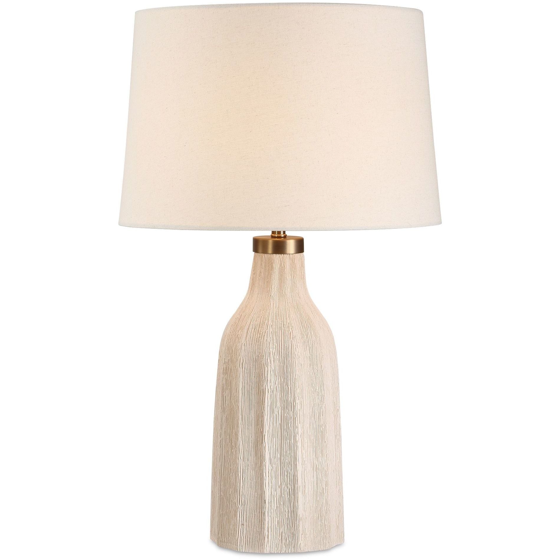 Maddox 28.5 inch 150 watt Cream and Antique Brass Table Lamp Portable Light