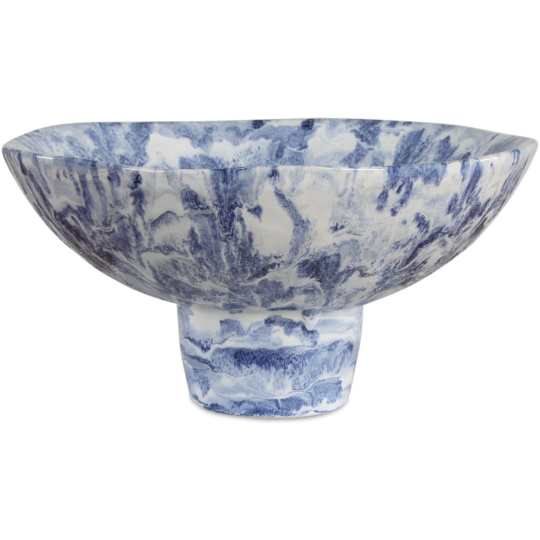 Indigo 14 X 7 inch Pedestal Bowl