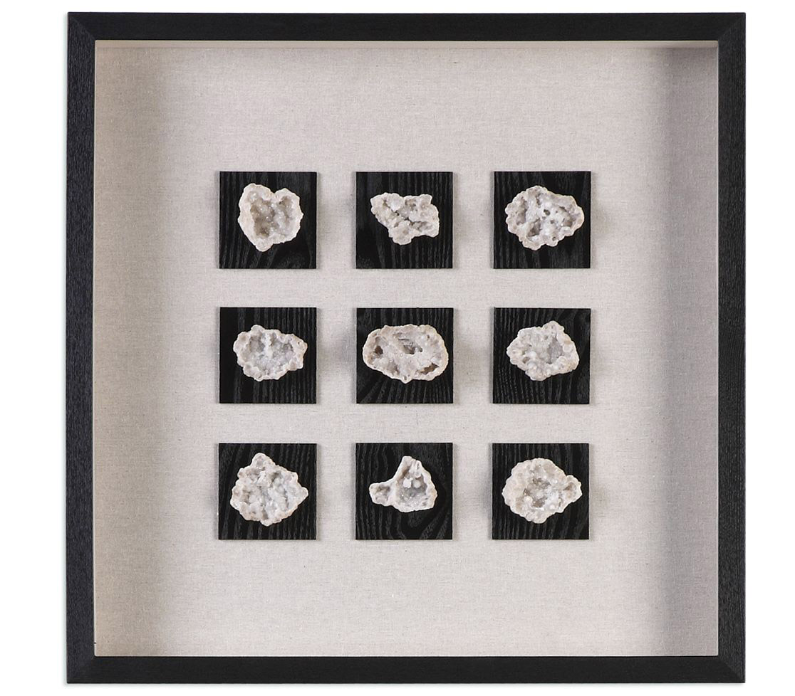 Geode Natural/Black Shadow Box