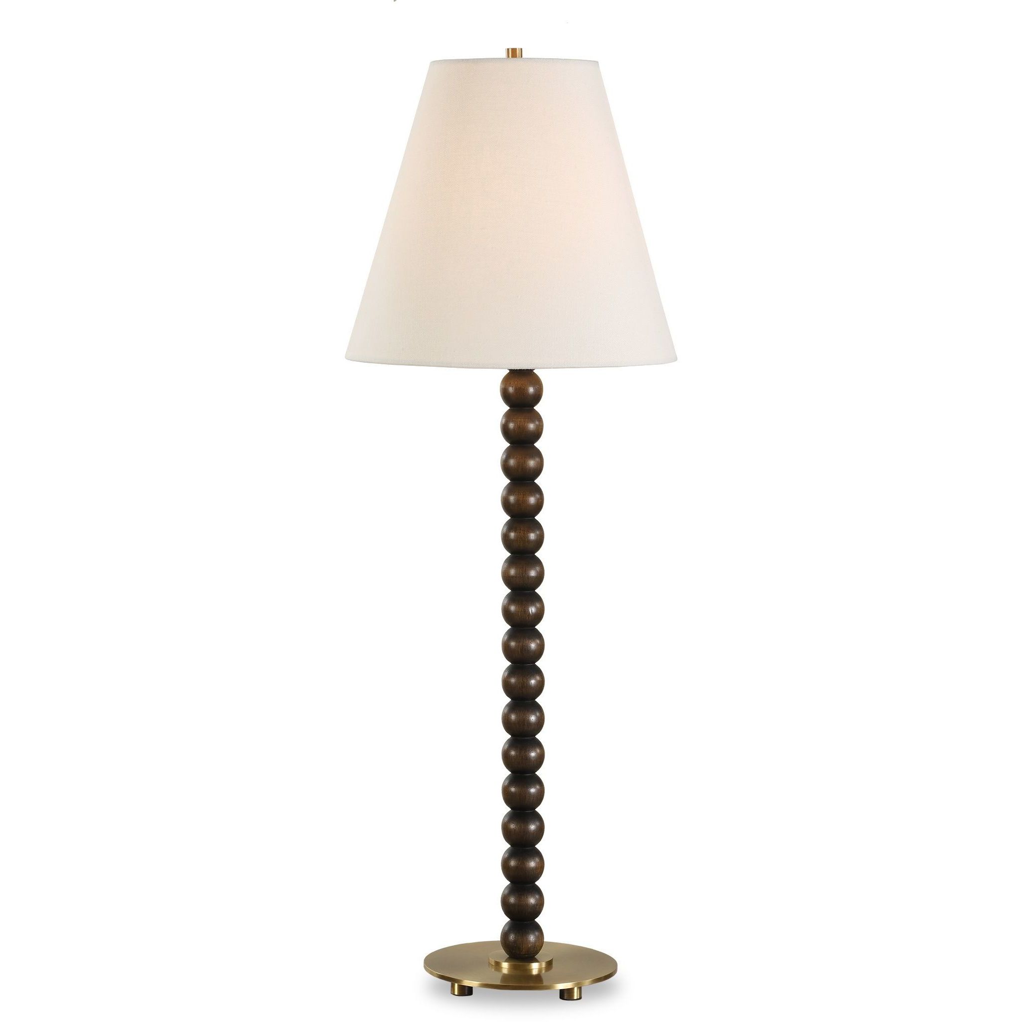Gallus 34 inch 100.00 watt Dark Walnut and Brass Table Lamp Portable Light
