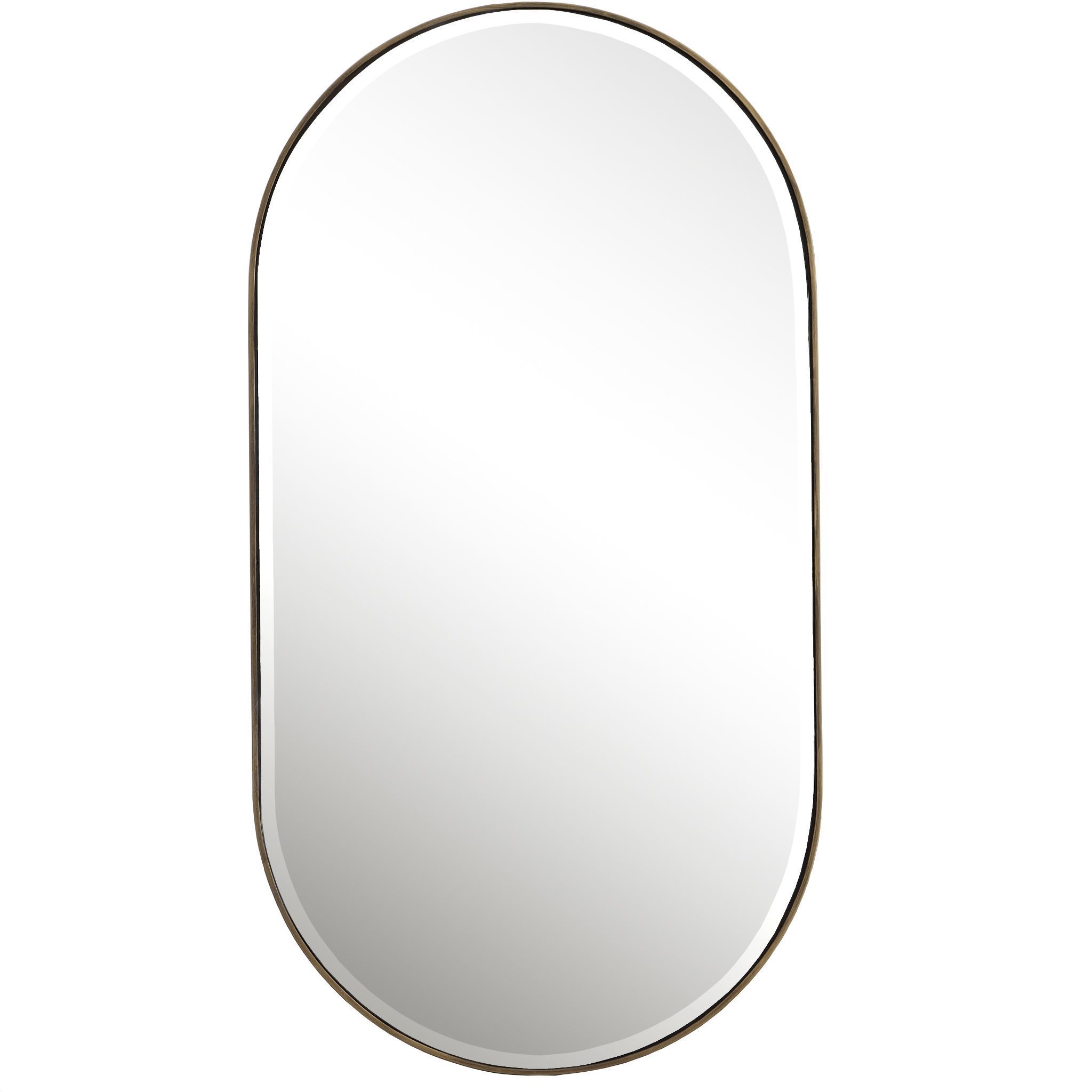 Lago 40 X 21.25 inch Antiqued Golden Bronze Mirror