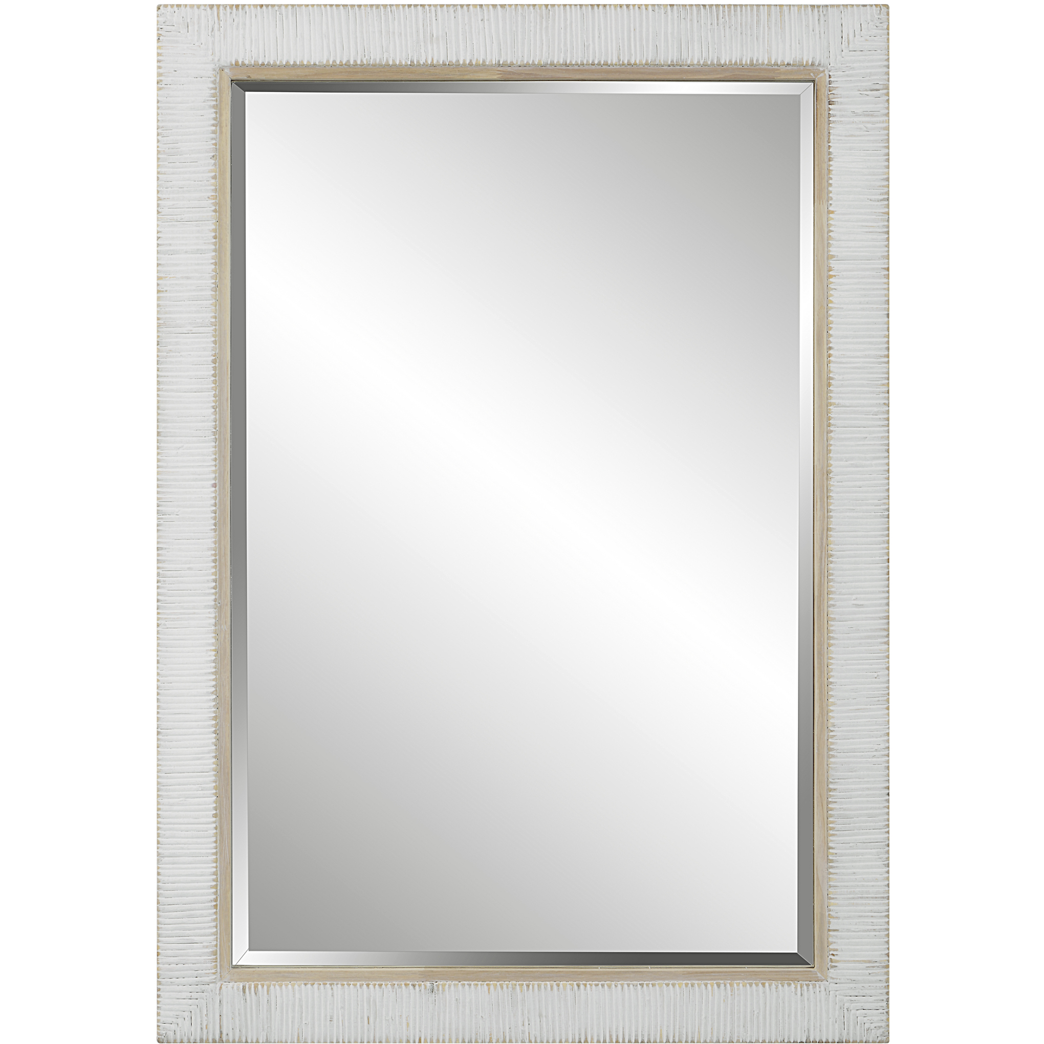 Cape 41 X 29 inch Whitewashed Rattan and Solid Oak Mirror