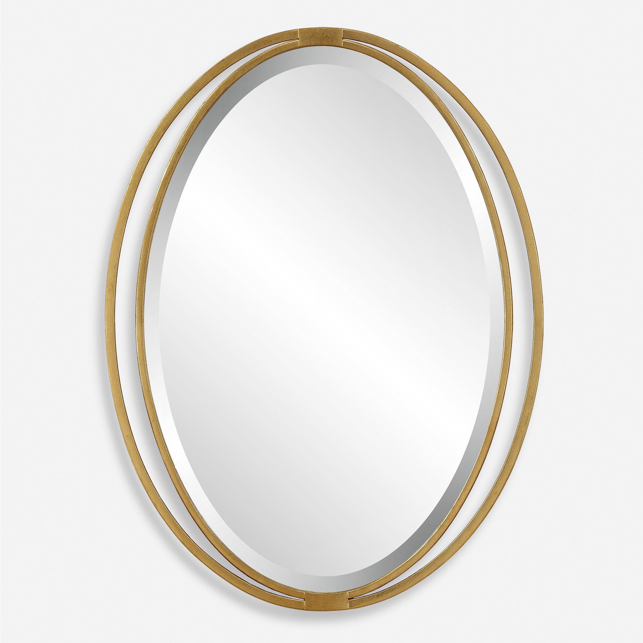 Rhodes 31.88 X 24.25 inch Antiqued Metallic Gold Leaf Mirror