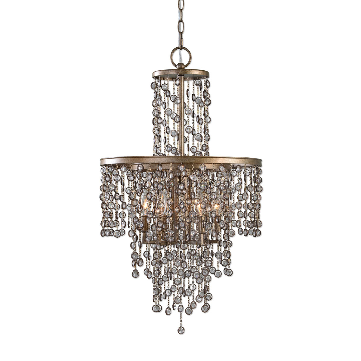 Valka 6 Light 19.25 inch Silver Swedish Iron Chandelier Ceiling Light