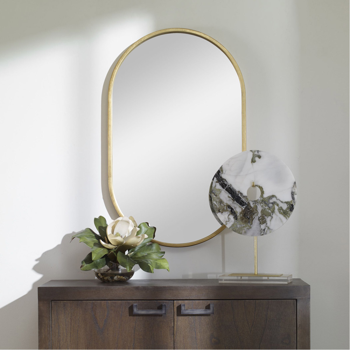 Varina 32 X 20 inch Antiqued Gold Leaf Mirror