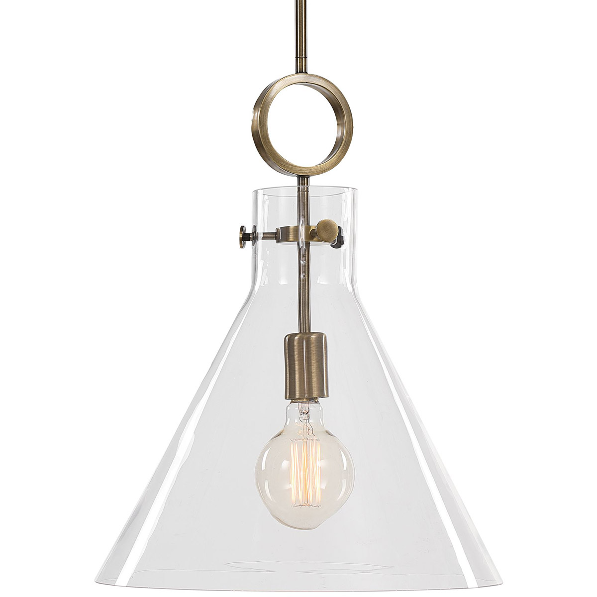 Imbuto 1 Light 14.13 inch Aged Brass Pendant Ceiling Light