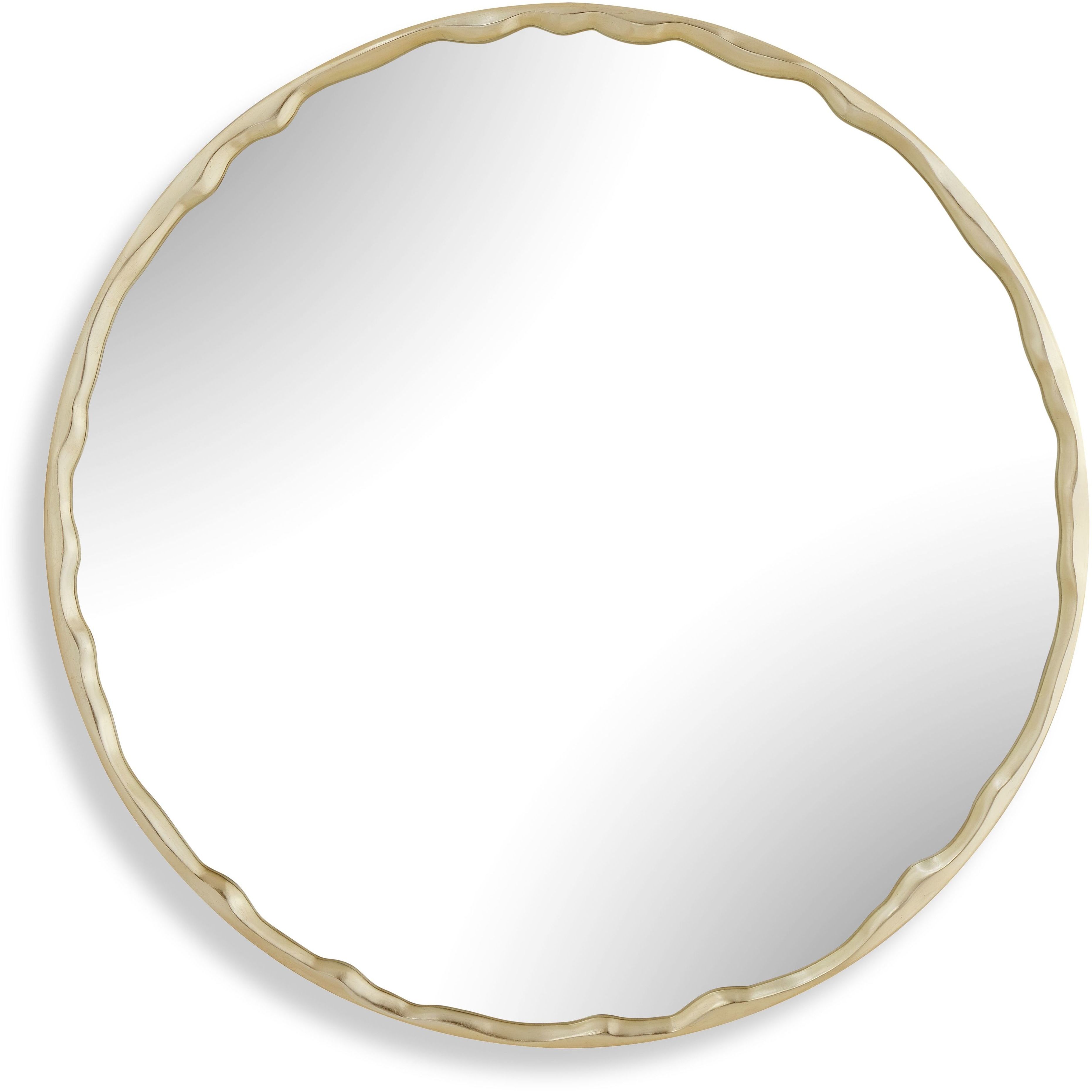 Crinkle 40 X 40 inch Champagne Leaf Mirror