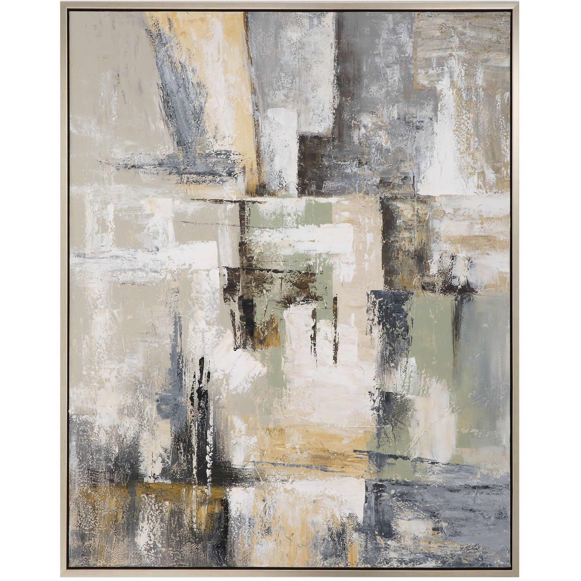 Intuition 51.5 X 41.5 inch Hand Painted Abstract Art