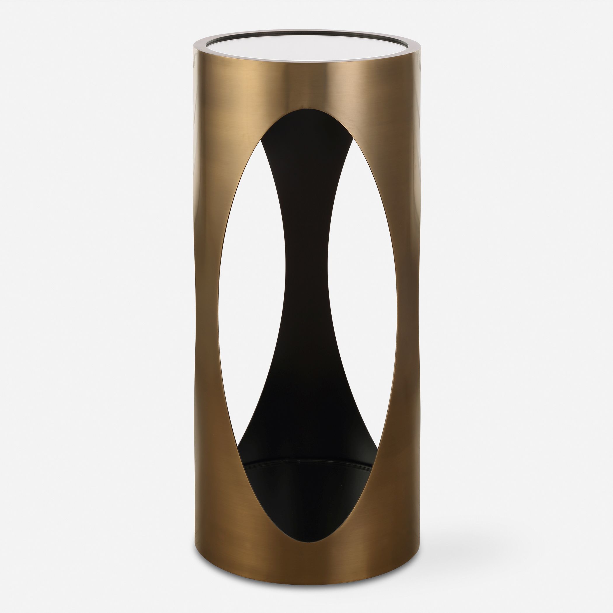Achilles 24 X 11 inch Brushed Brass Drink Table