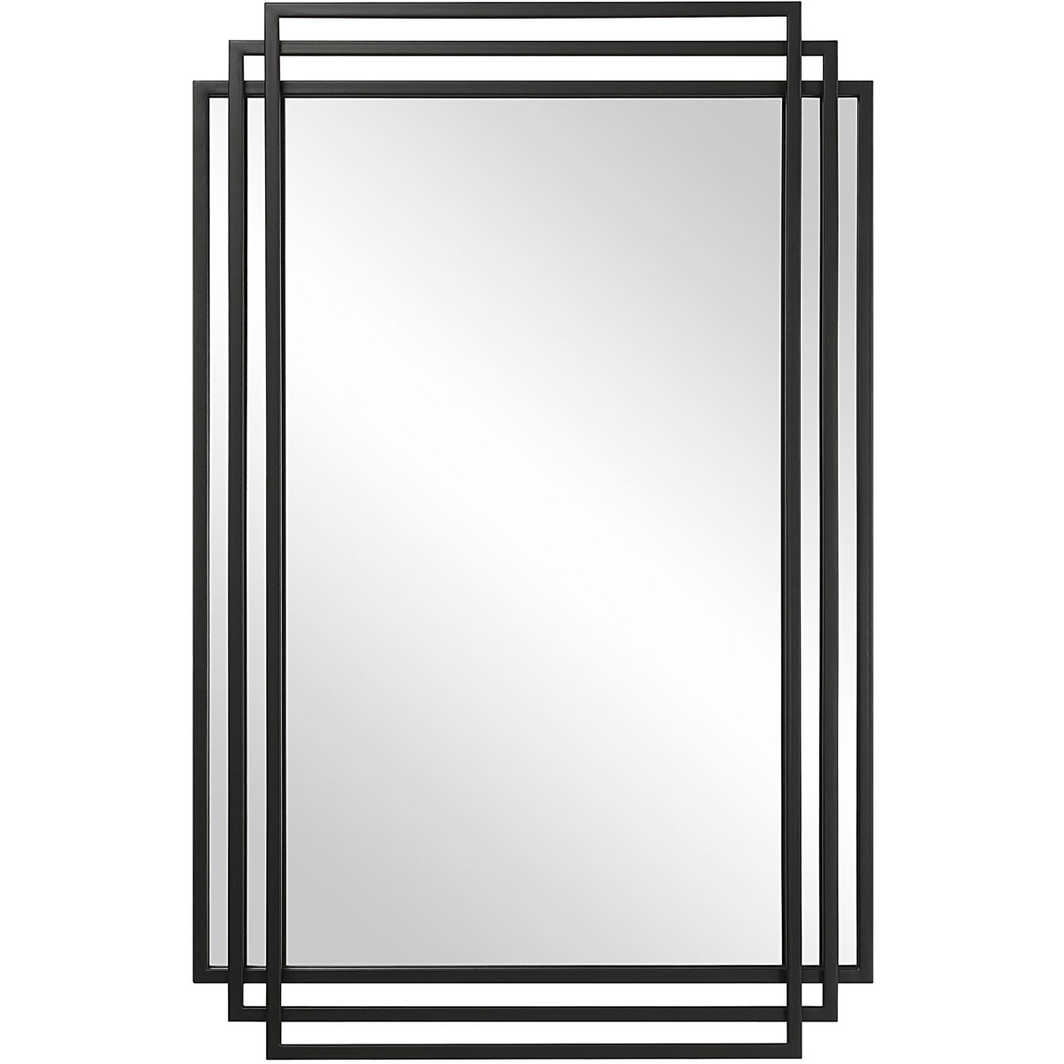 Amherst 37 X 24 inch Matte Black Wall Mirror