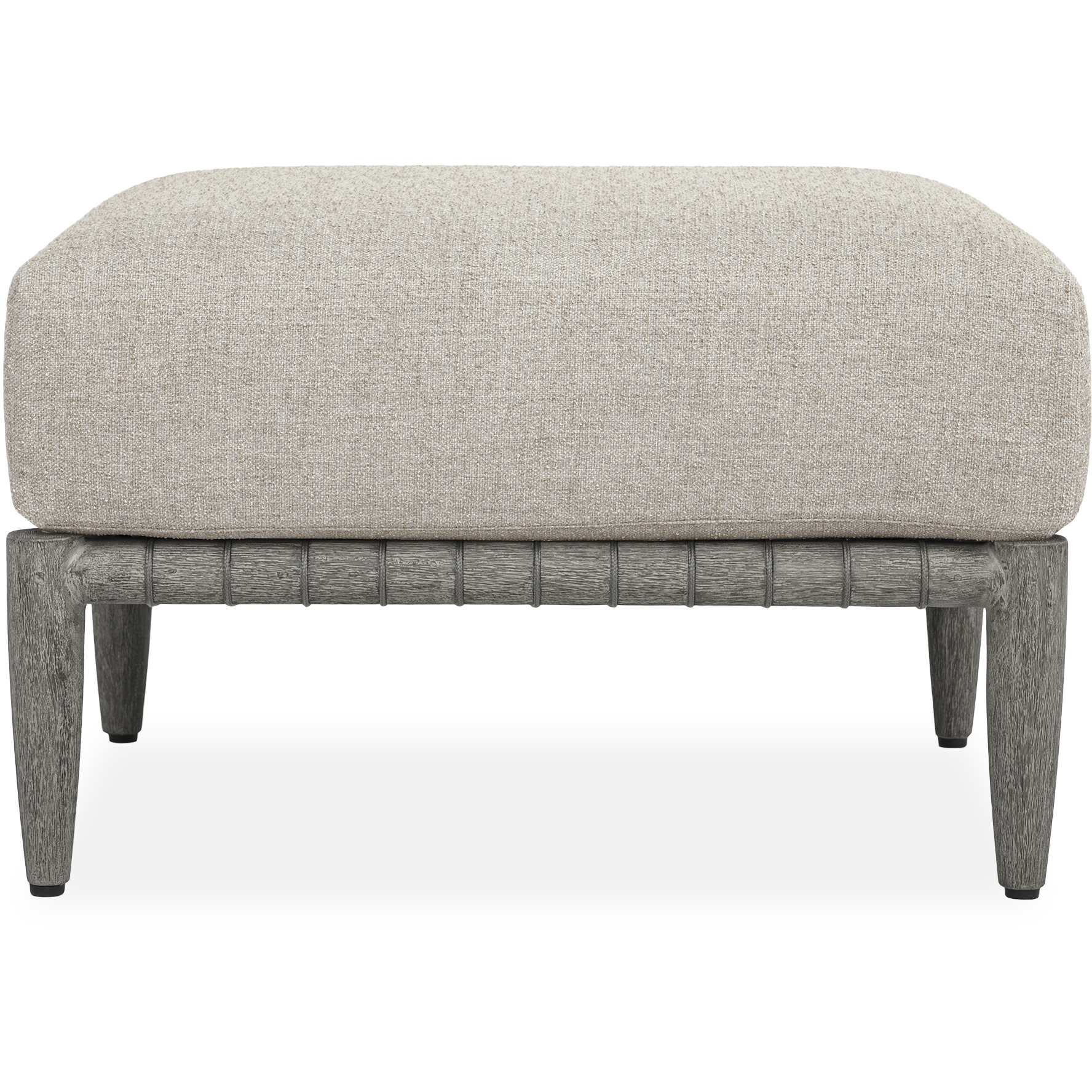 Borneo 17.75 inch Charcoal Gray Rope and Nuance Dove Outdoor Ottoman