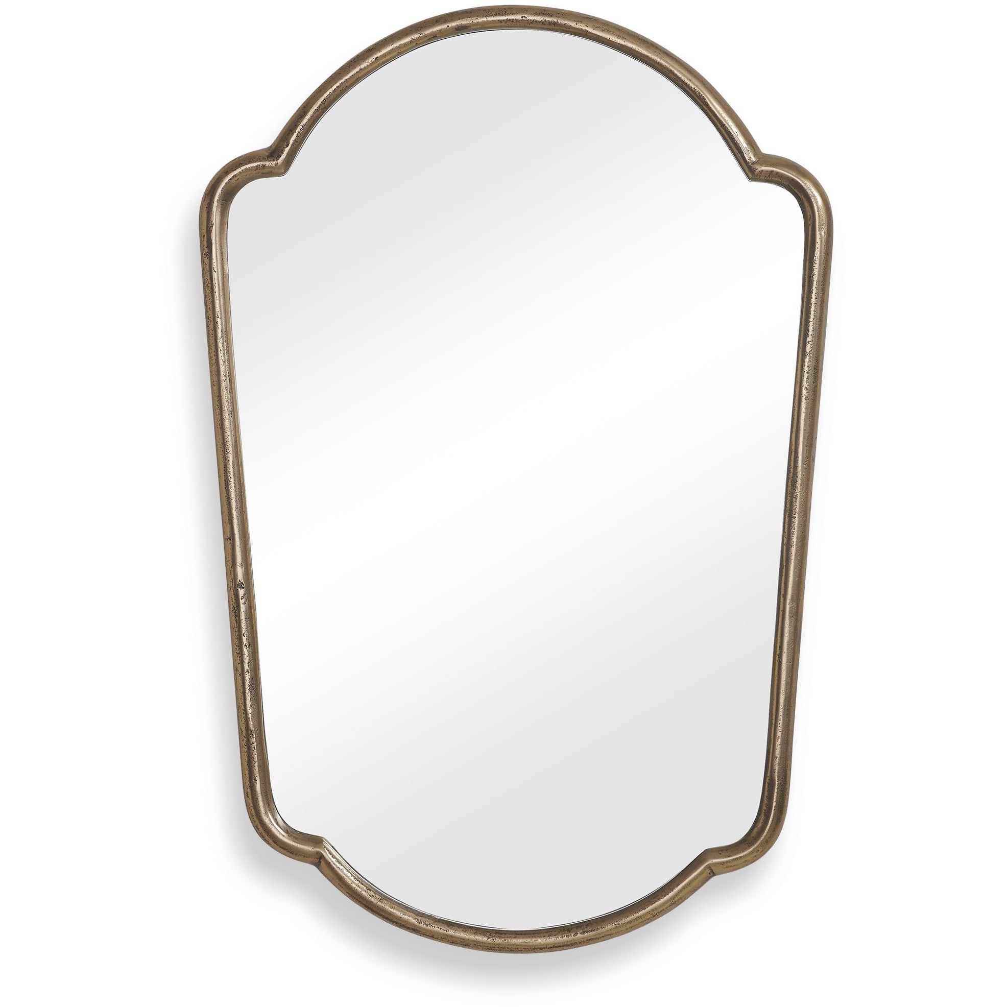 Naomi 36.75 X 24.5 inch Plated Antique Brass Mirror
