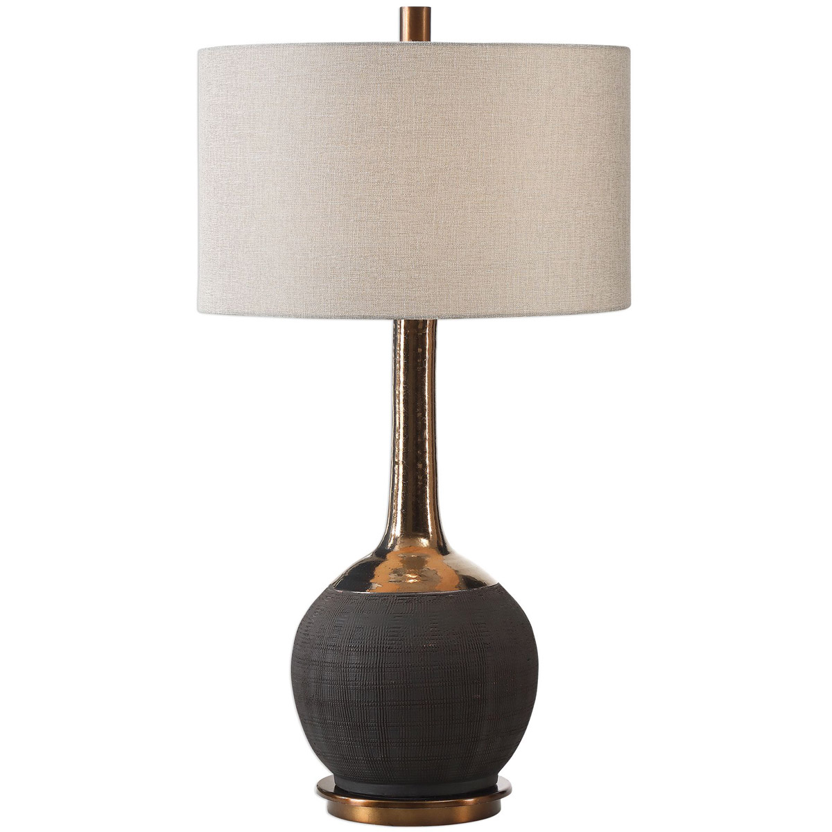 Arnav 32.25 inch 150 watt Textured Black Table Lamp Portable Light