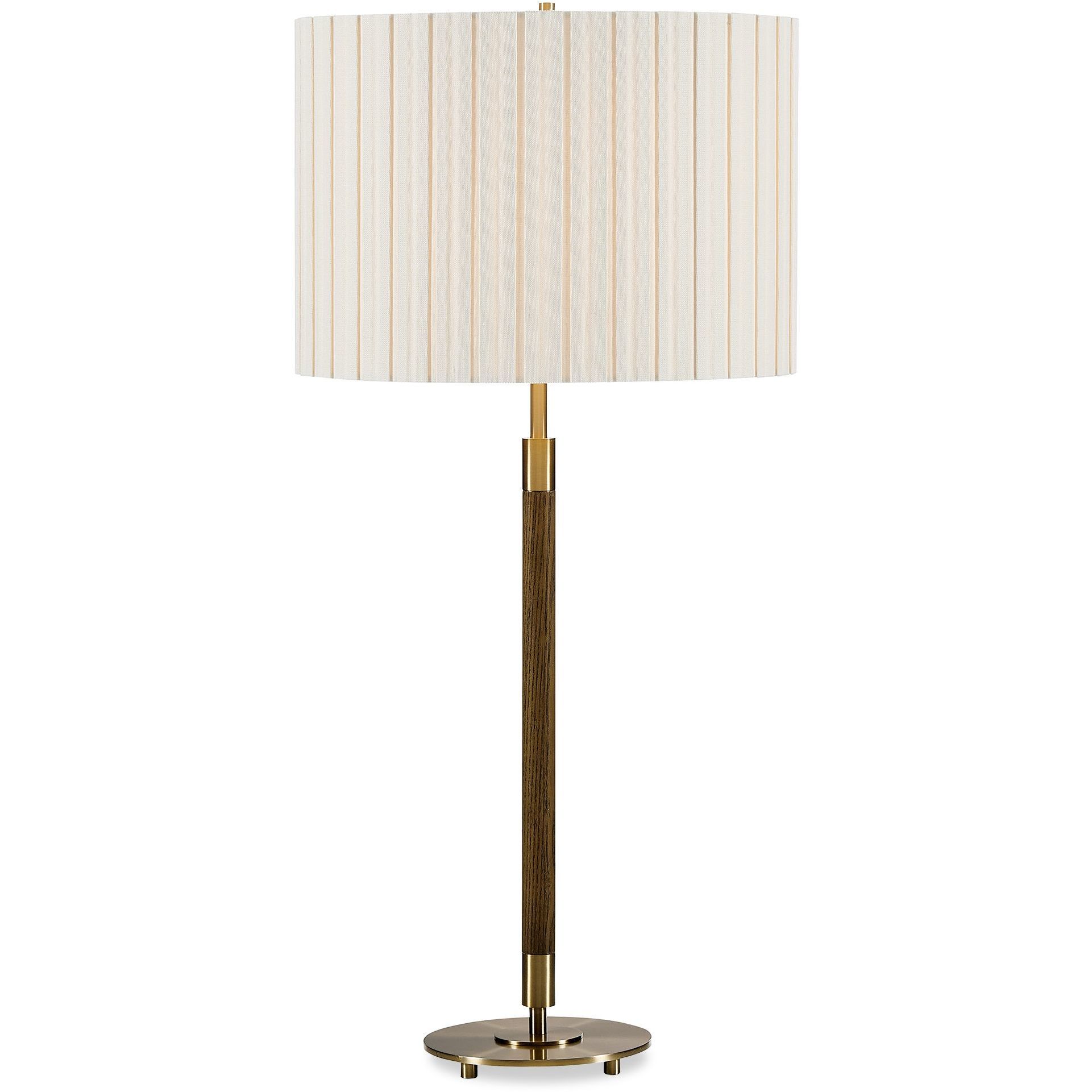 Iliana 30 inch 150 watt Dark Walnut and Antique Brass Table Lamp Portable Light