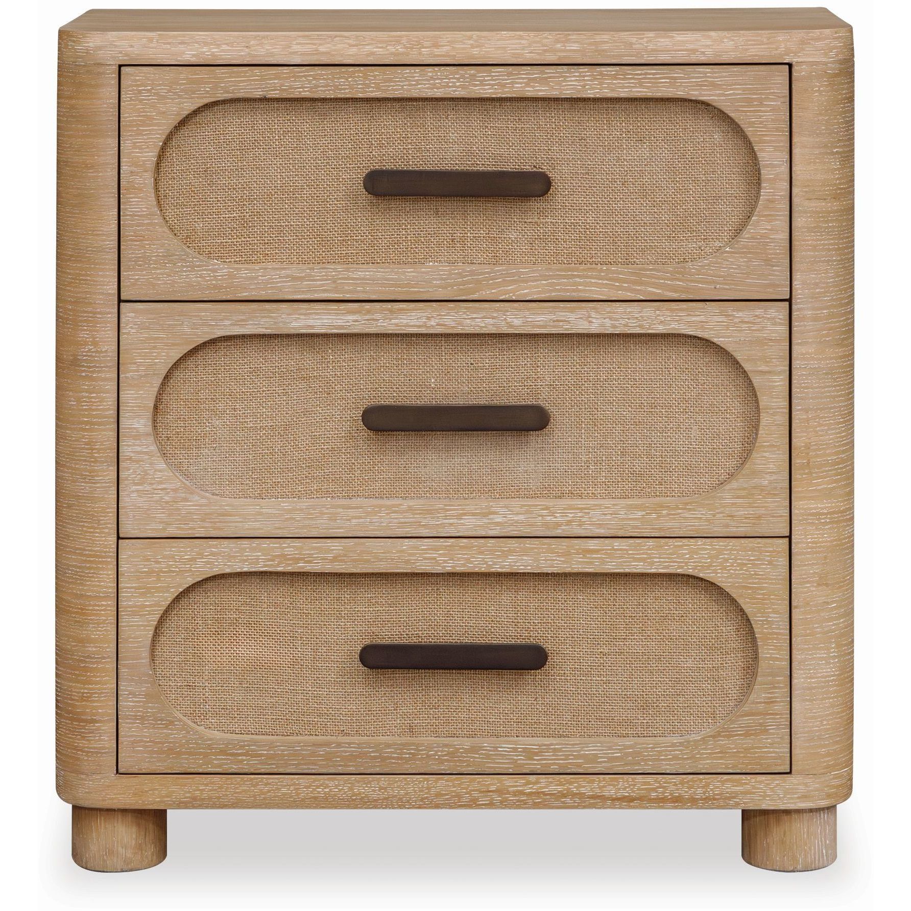 Scottie Natural Oak and Dark Bronze 3 Drawer Chest
