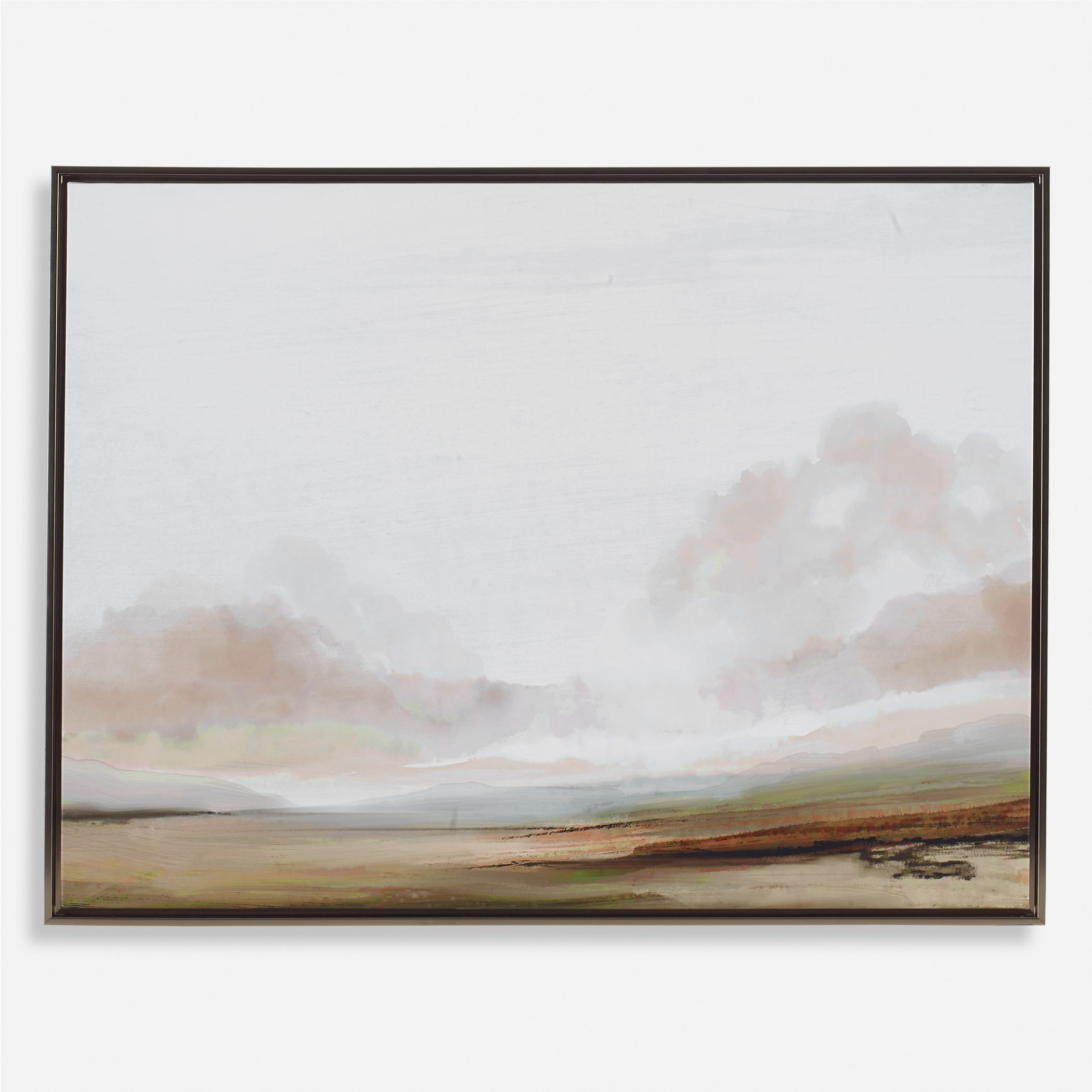 The South Multi-Colored and Bronze Gold Framed Canvas