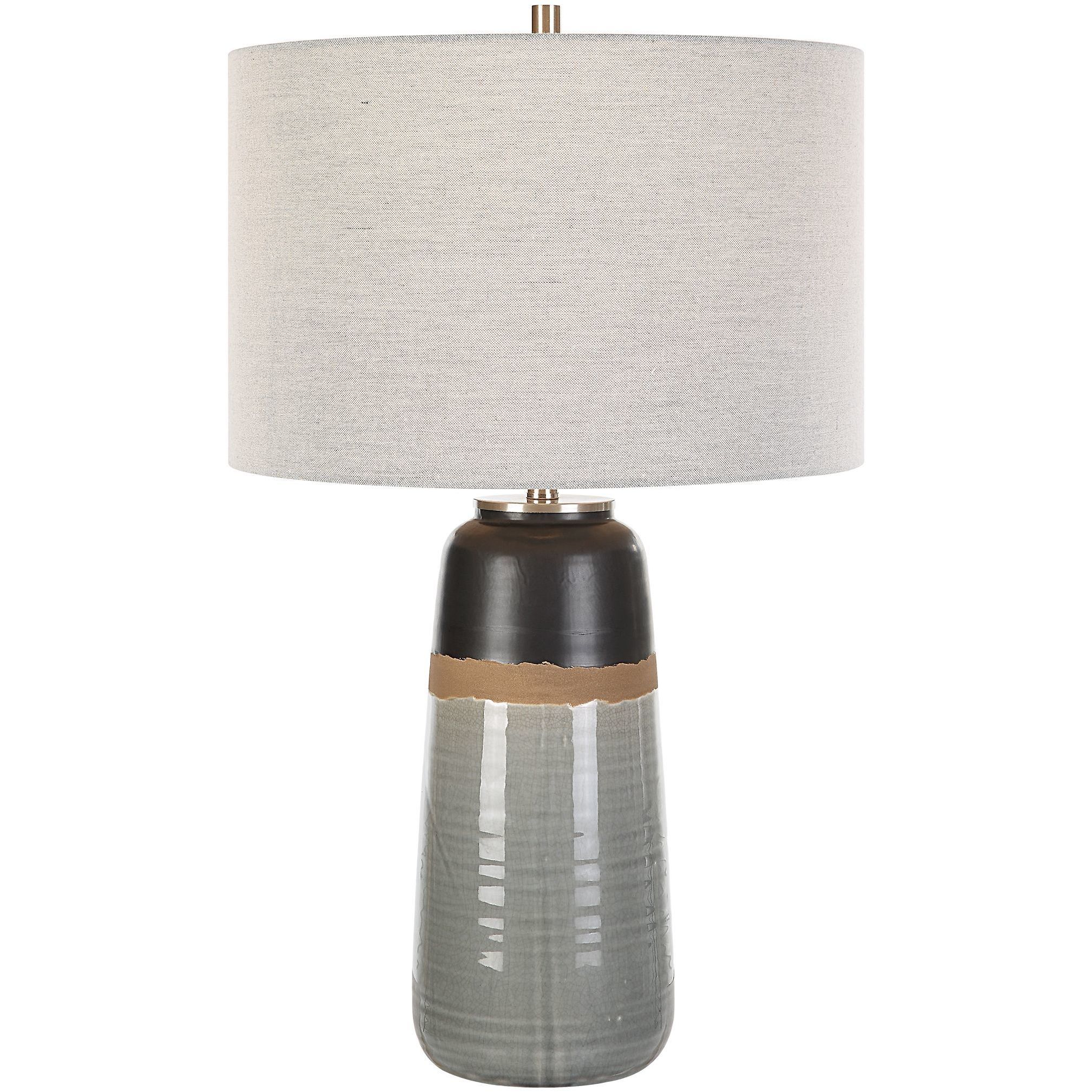 Coen 25.5 inch 150.00 watt Warm Gray and Aged Black Glaze with Rustic Brown Table Lamp Portable Light
