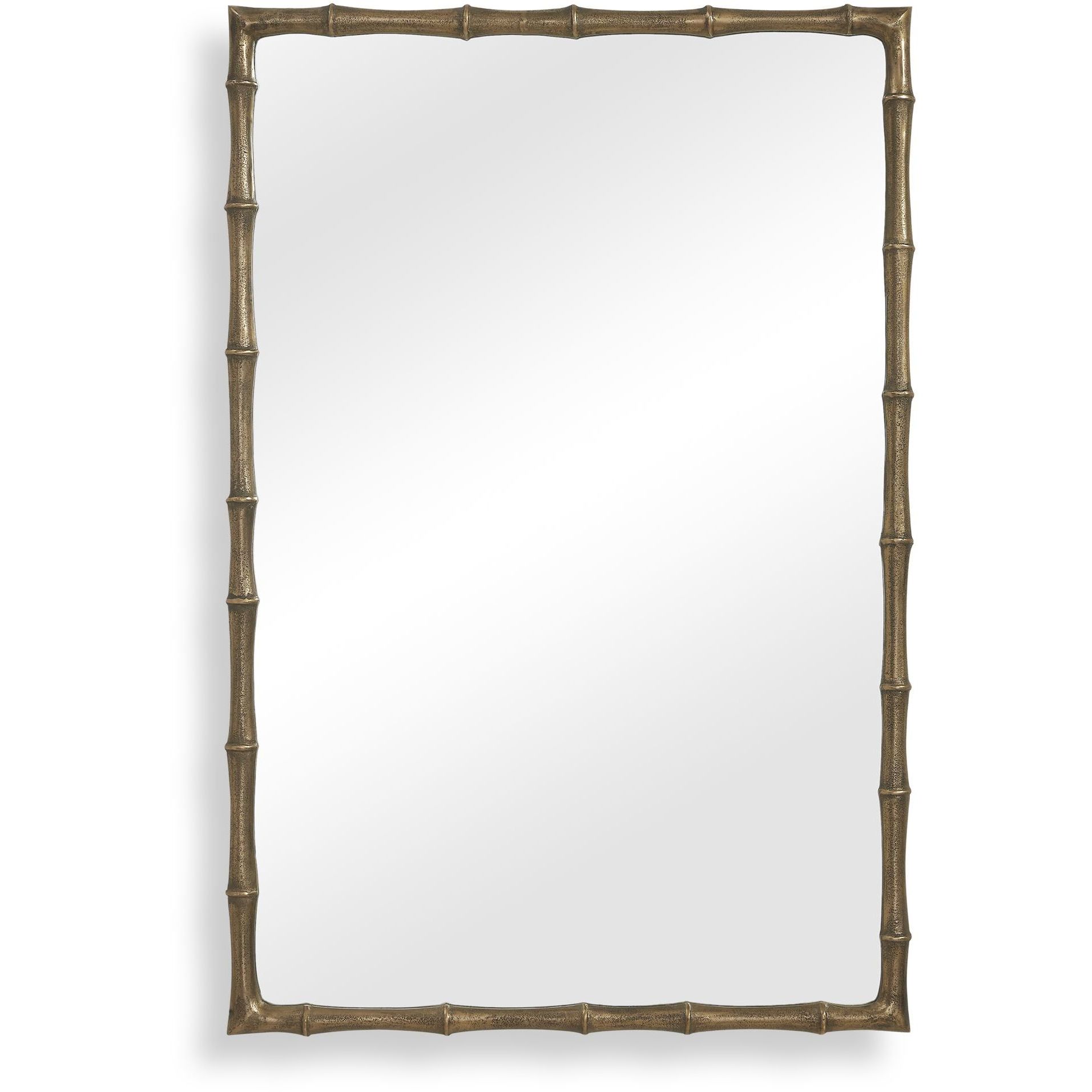 Brass Bamboo 45 X 29.75 inch Plated Antique Brass Mirror