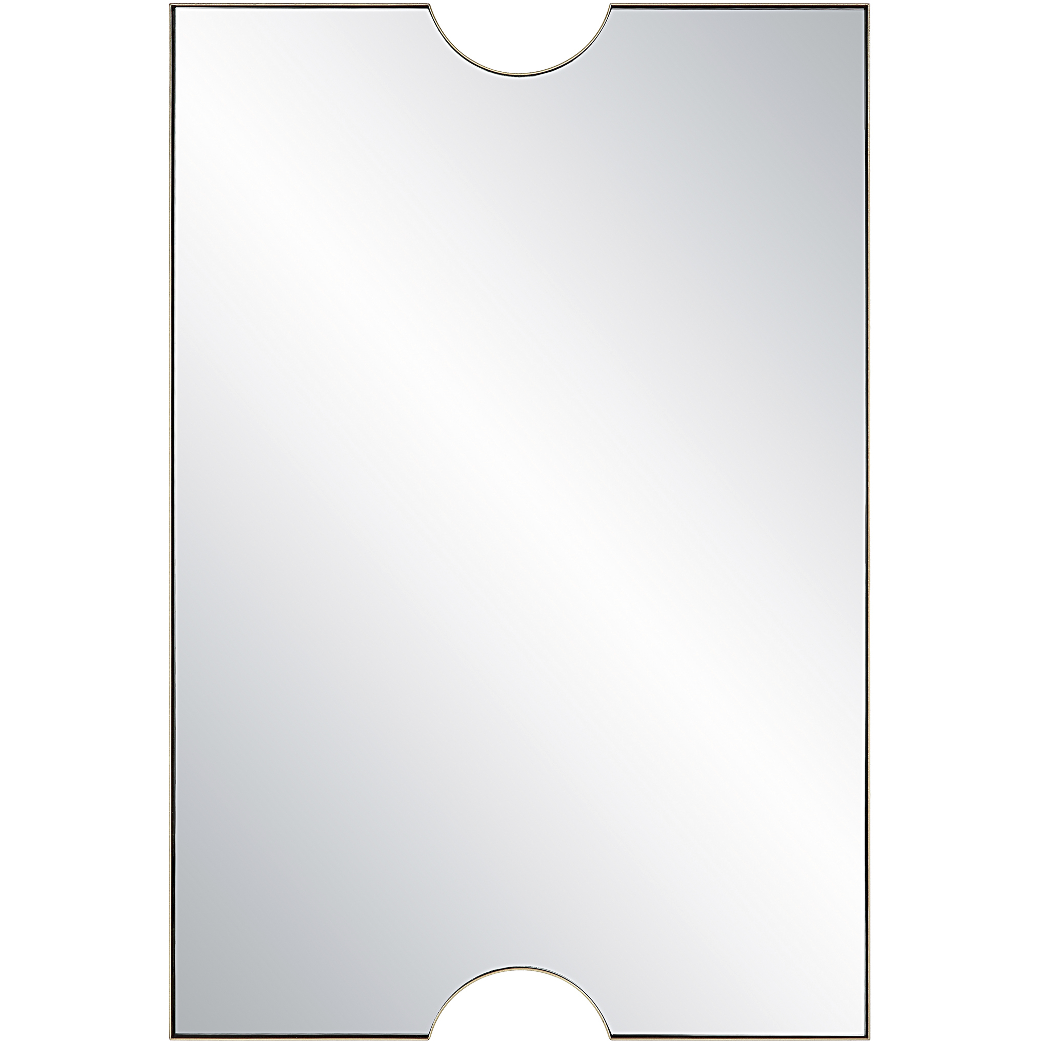 Ticket 36.13 X 24.25 inch Metallic Gold Leaf Vanity Mirror