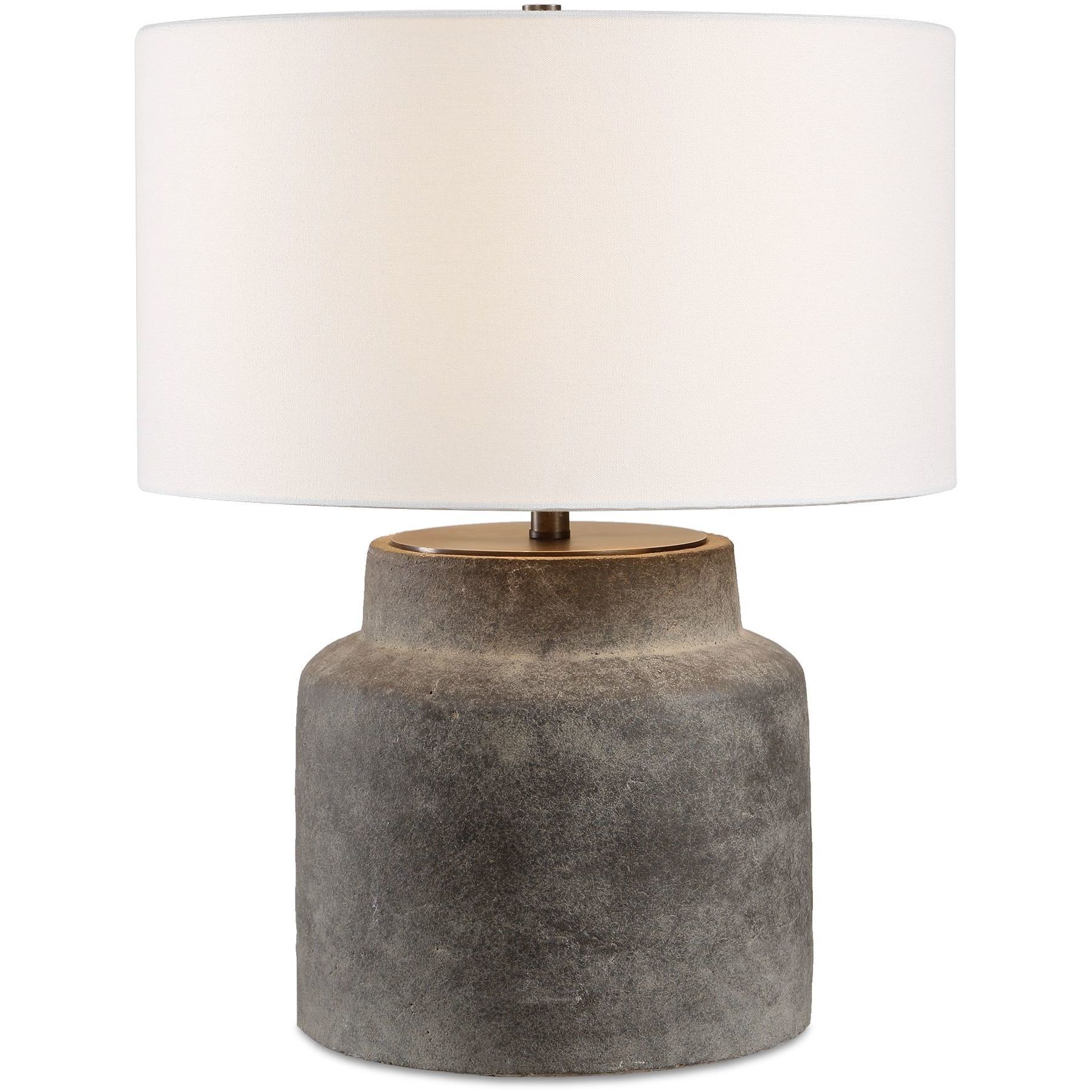 Benedet 23.25 inch 150 watt Aged Dark Gray Wash with Light Brown Undertones Table Lamp Portable Light