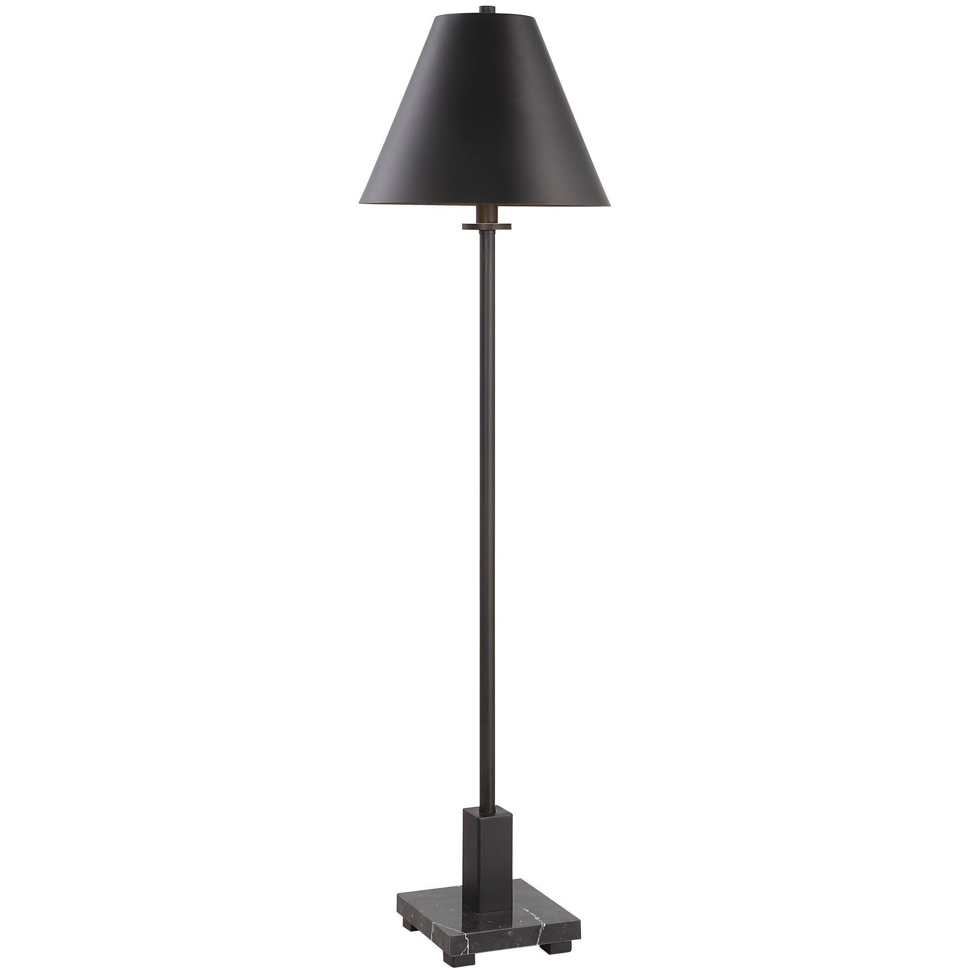 Pilot 37 inch 60.00 watt Satin Black and Black Marble Buffet Lamp Portable Light