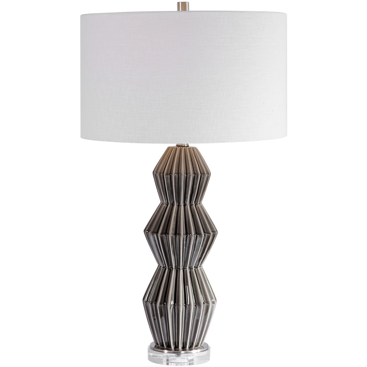 Maxime 30 inch 150 watt Smokey Gray Table Lamp Portable Light