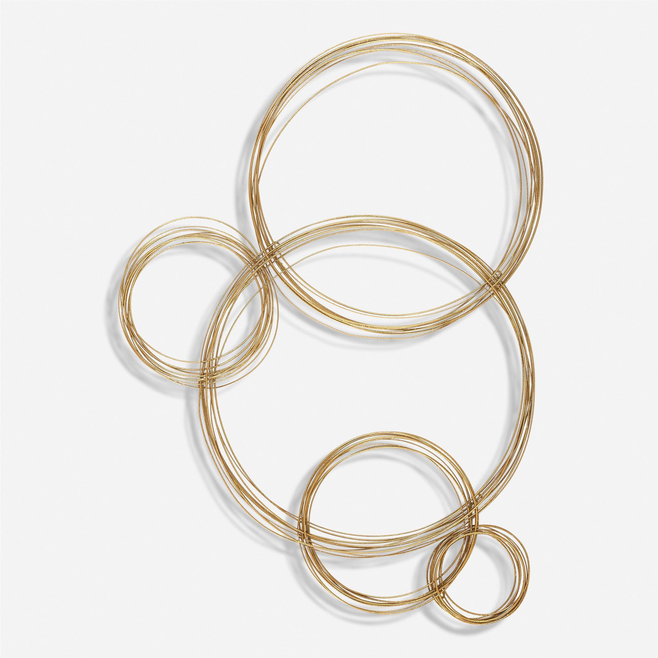 Golden Bubbles 34.25 X 24.75 inch Metal Wall Decor