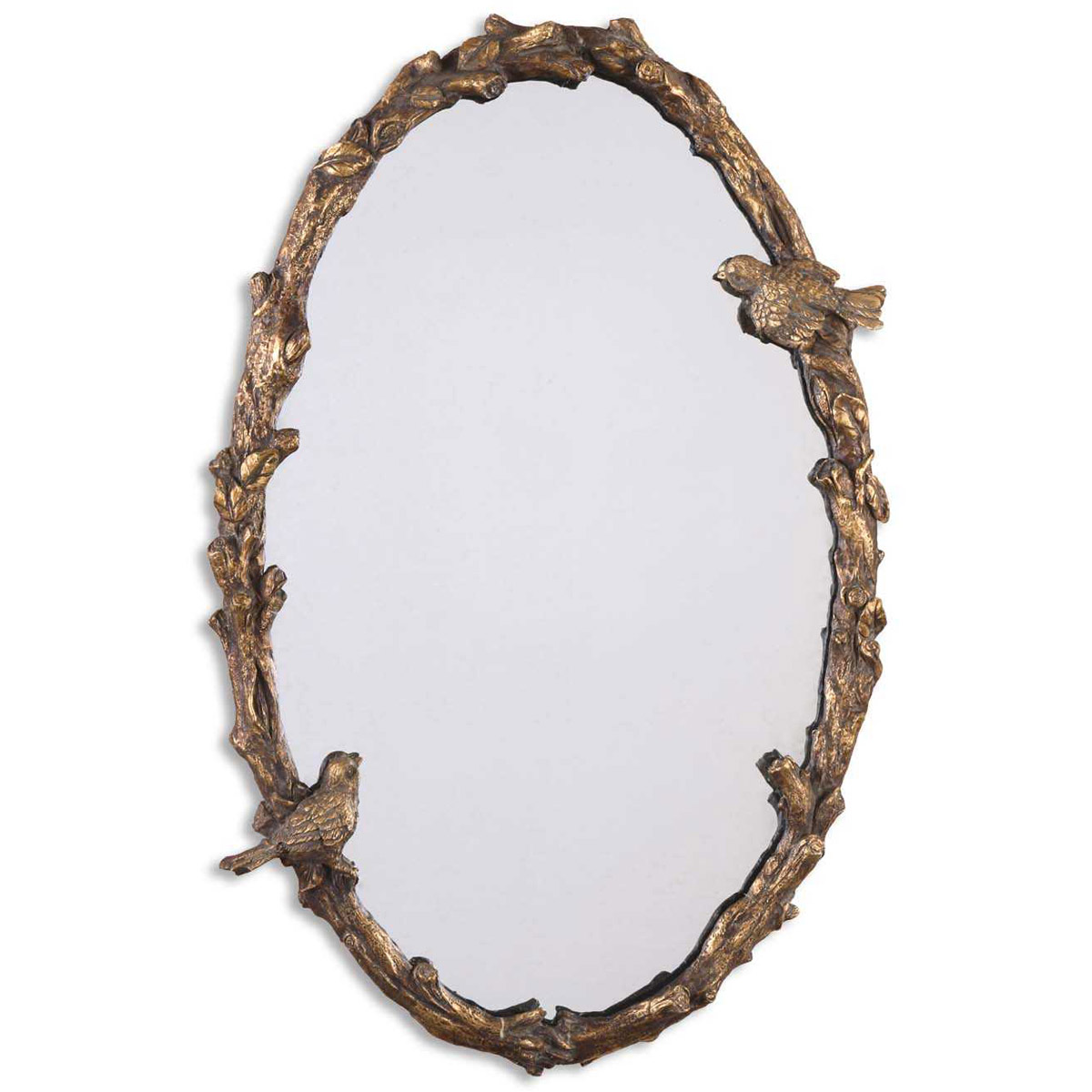 Paza 34 X 22 inch Gold Wall Mirror