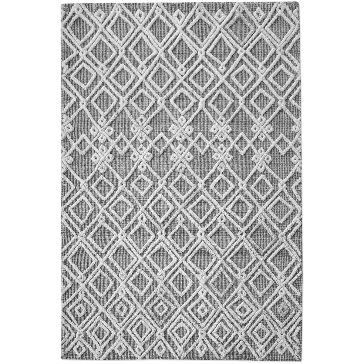 Sieano 96 X 60 inch Gray and Ivory Rug, 5ft x 8ft